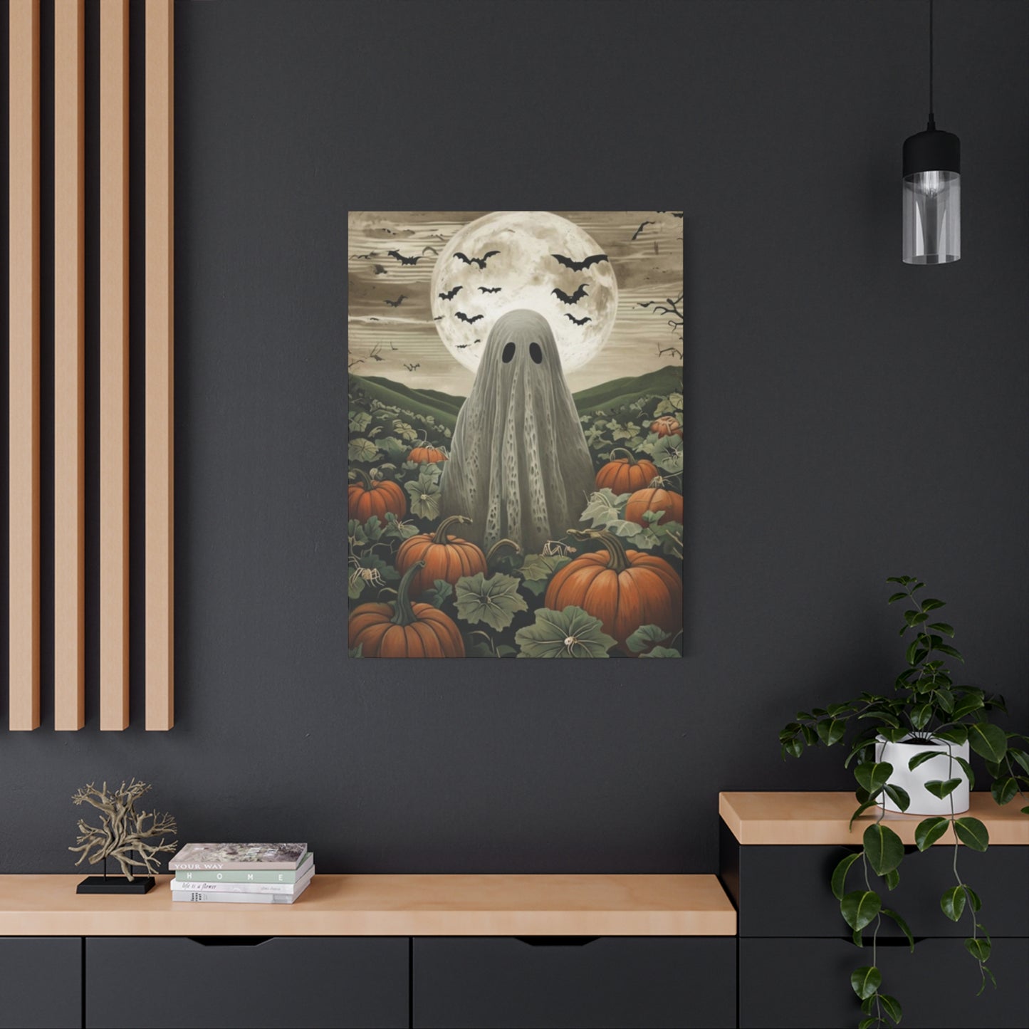 Full Moon Scarecrow Painting Wall Art & Canvas Prints