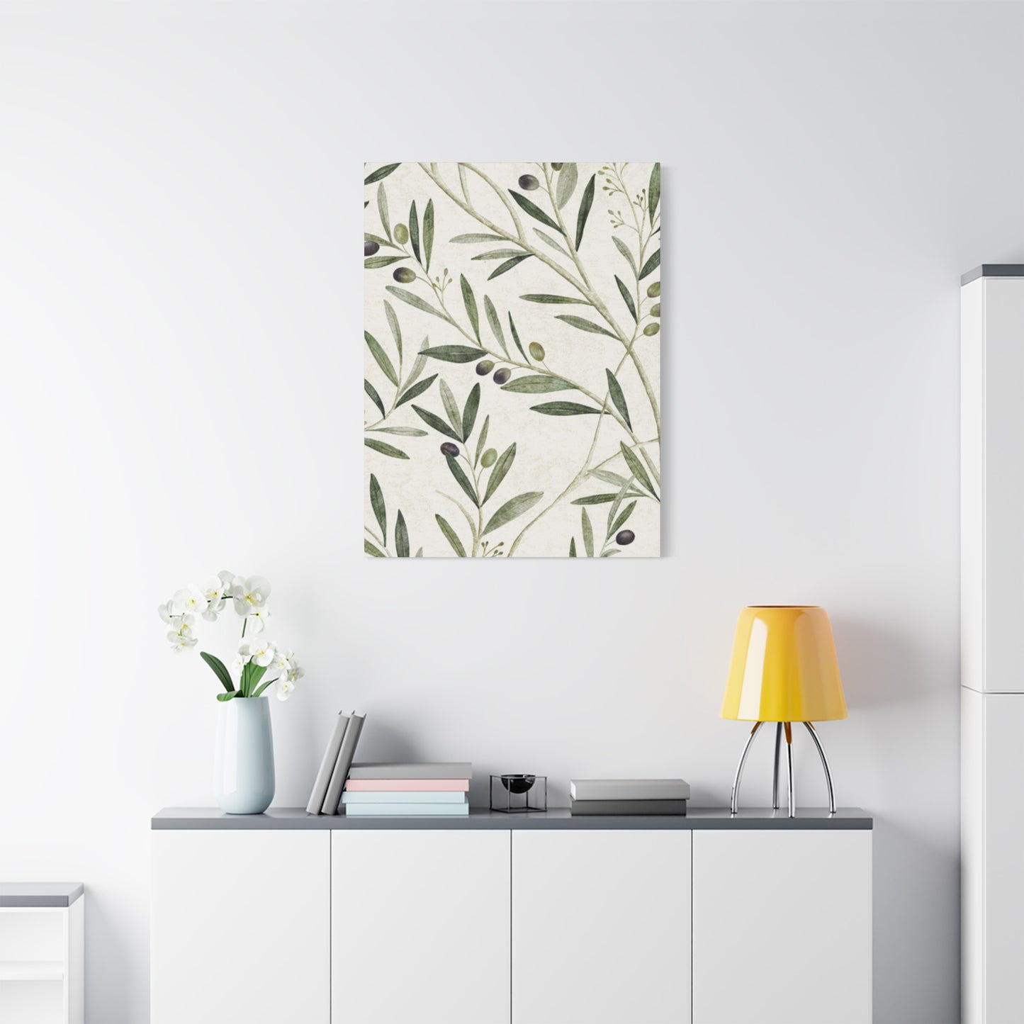 Olive Green Plant Leaves Wall Art & Canvas Prints