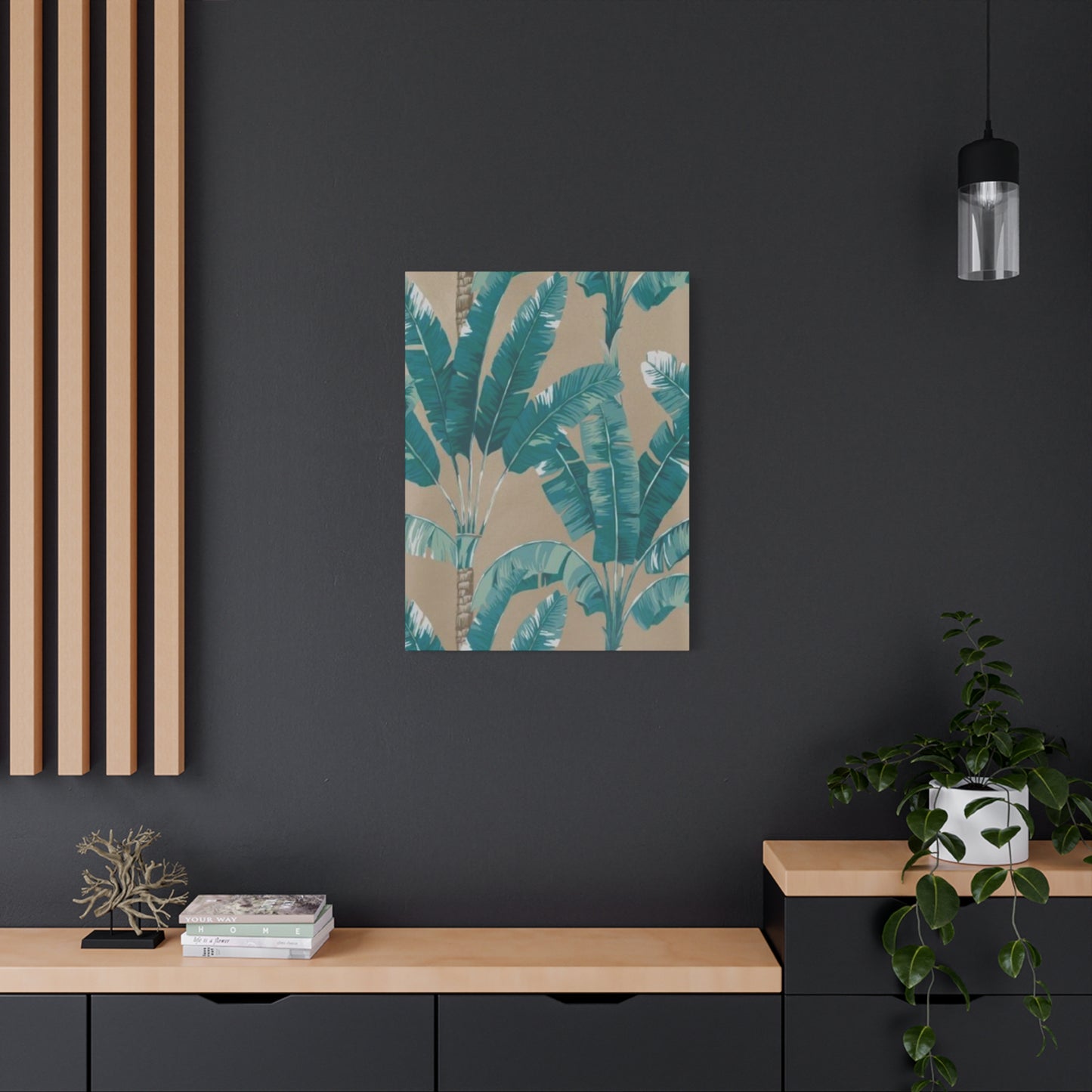 Negative Image Palm Tree Wall Art & Canvas Prints