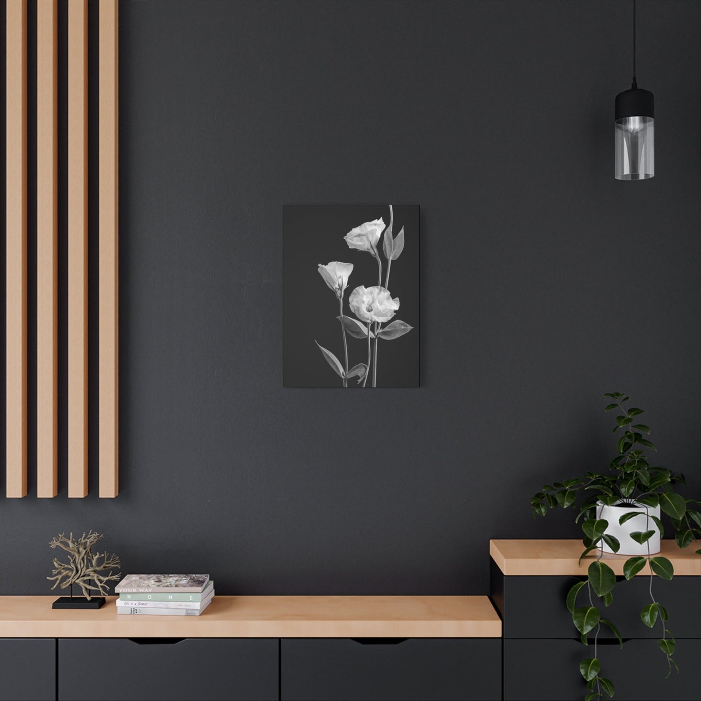 Black and White Flower Wall Art & Canvas Prints