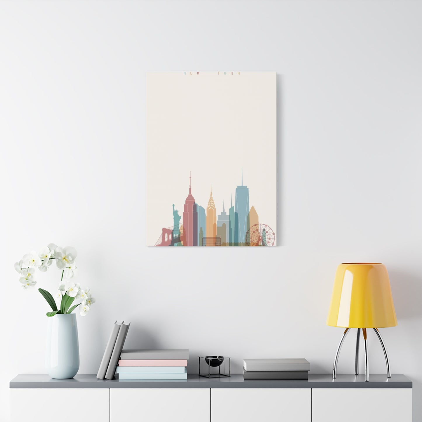 Minimalist City Skyline Poster NYC Skyline Wall Art & Canvas Prints