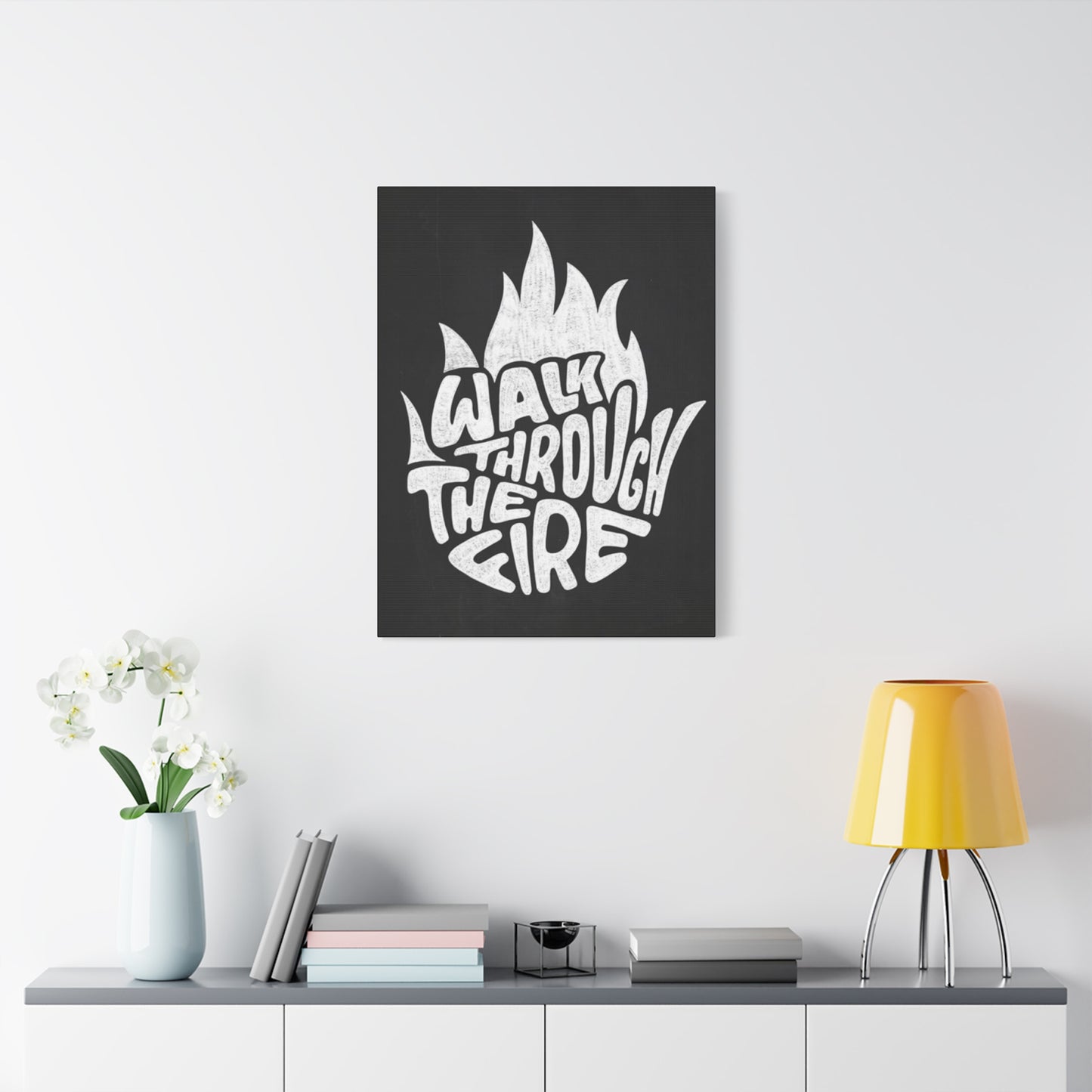 Fire Text Chalkboard Wall Art & Canvas Prints