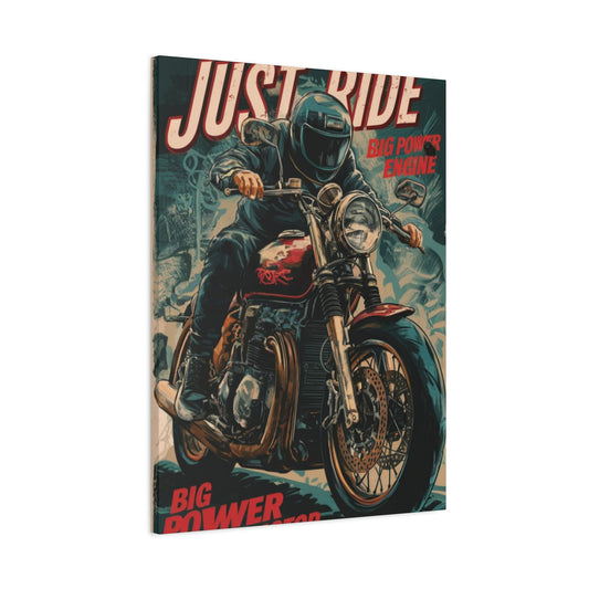 Just Rider Poster Motorcycle Wall Art & Canvas Prints