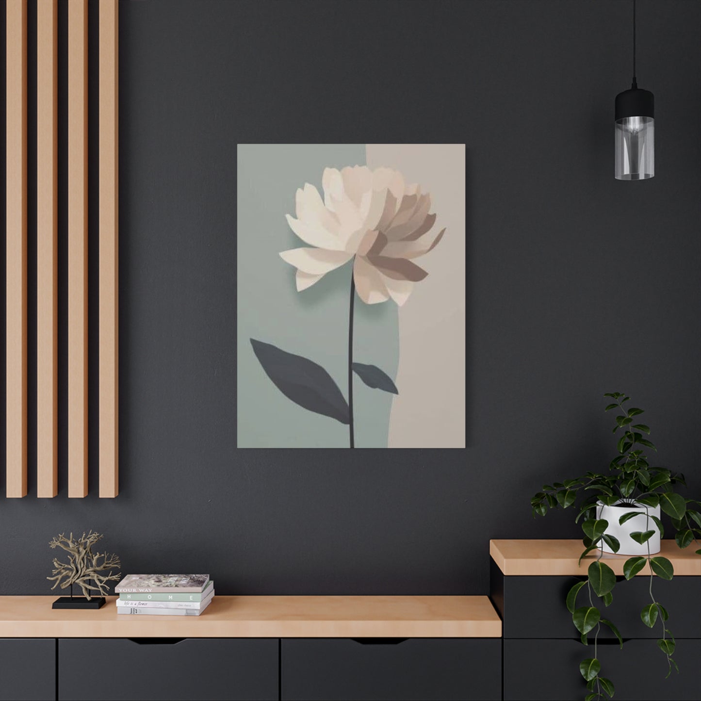 Creamy Flower Entryway Wall Art & Canvas Prints