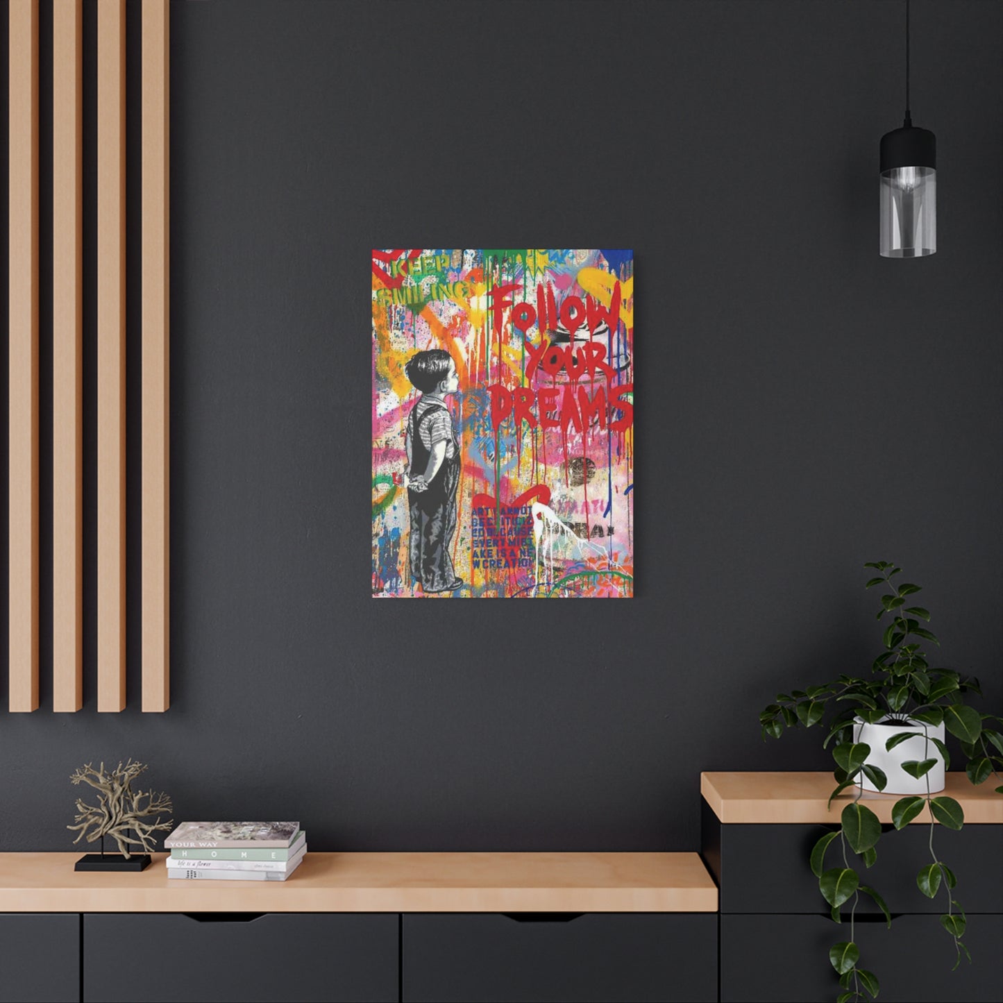 Child In Painting Abstract Mixed Media Wall Art & Canvas Prints