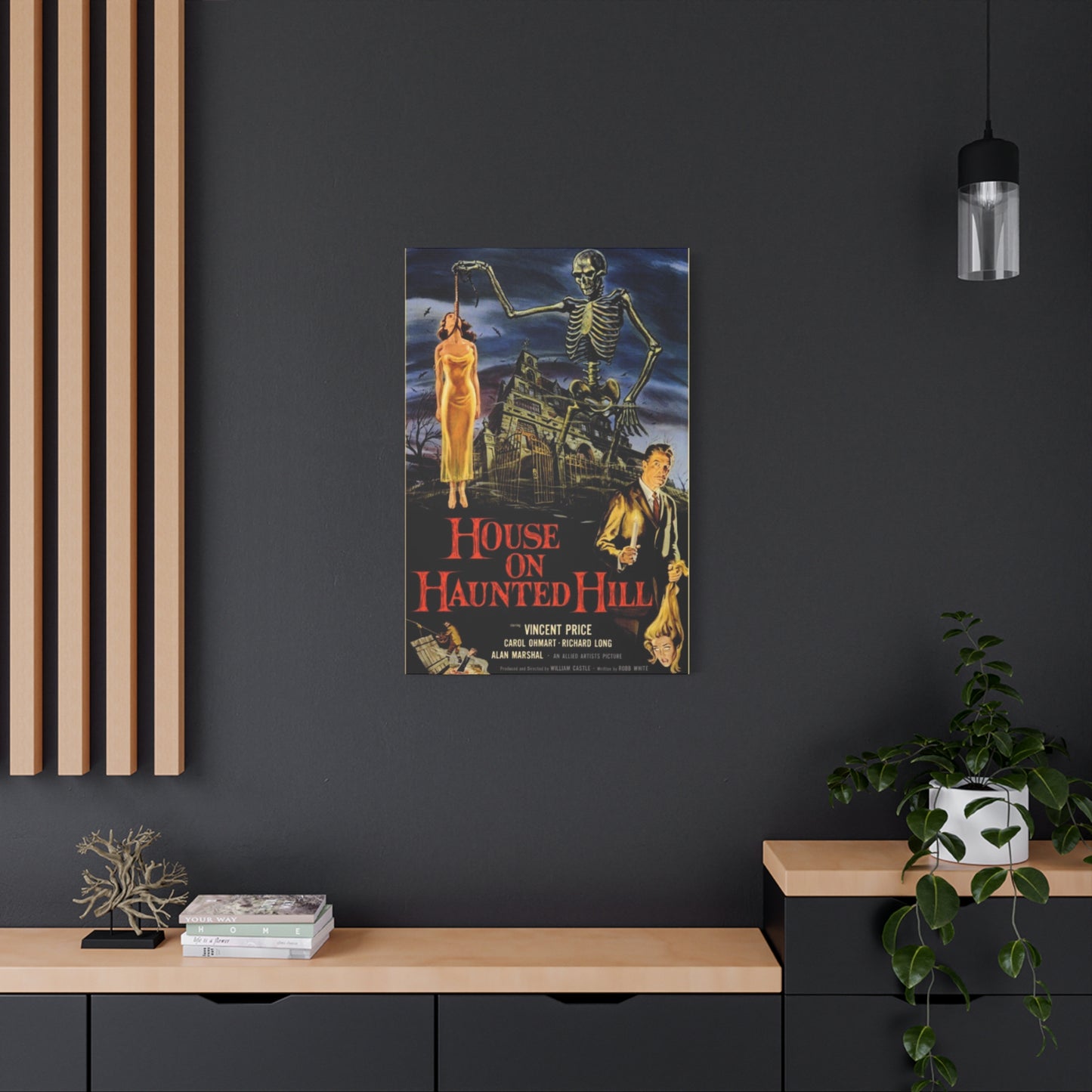 House Of Haunted Hills Horror Movie Poster Wall Art & Canvas Prints