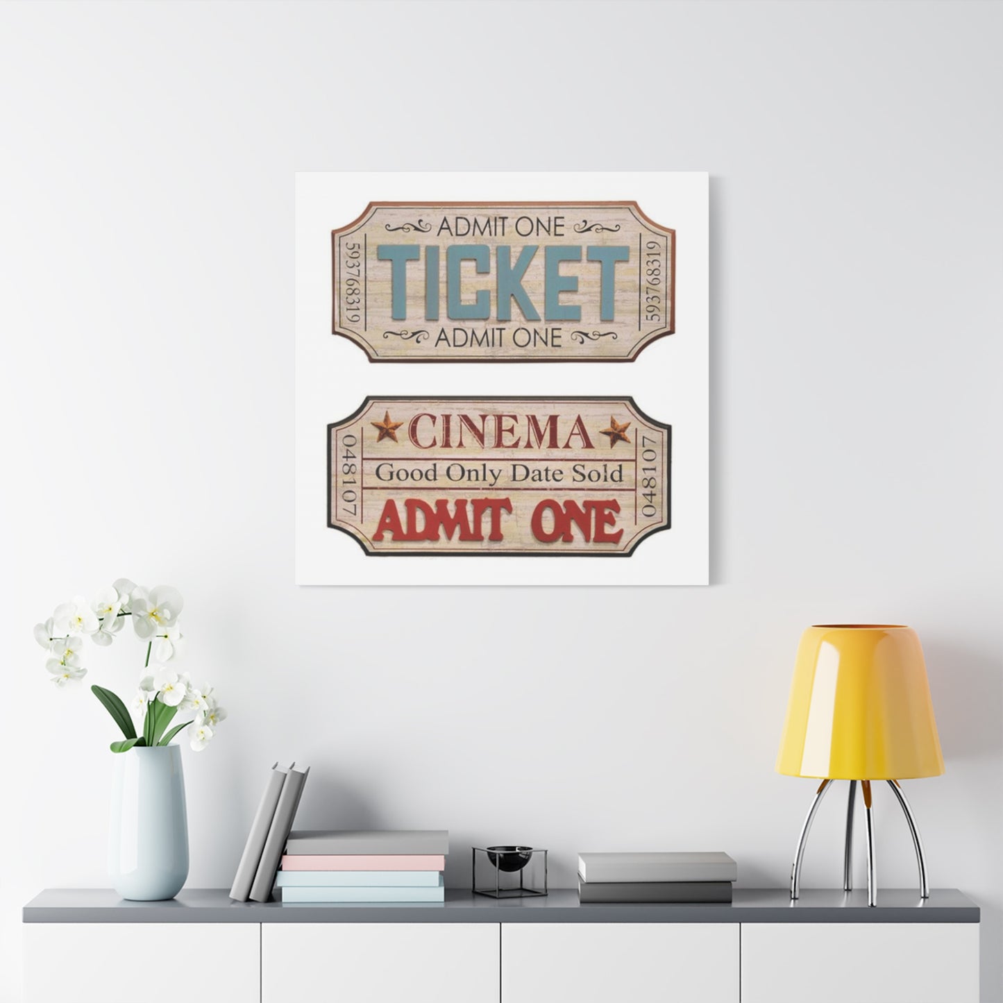 Admit One Cinema Wall Art & Canvas Prints