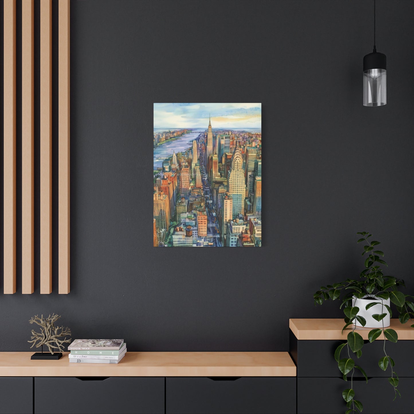 Skyview Manhattan City Skyline NYC Skyline Wall Art & Canvas Prints