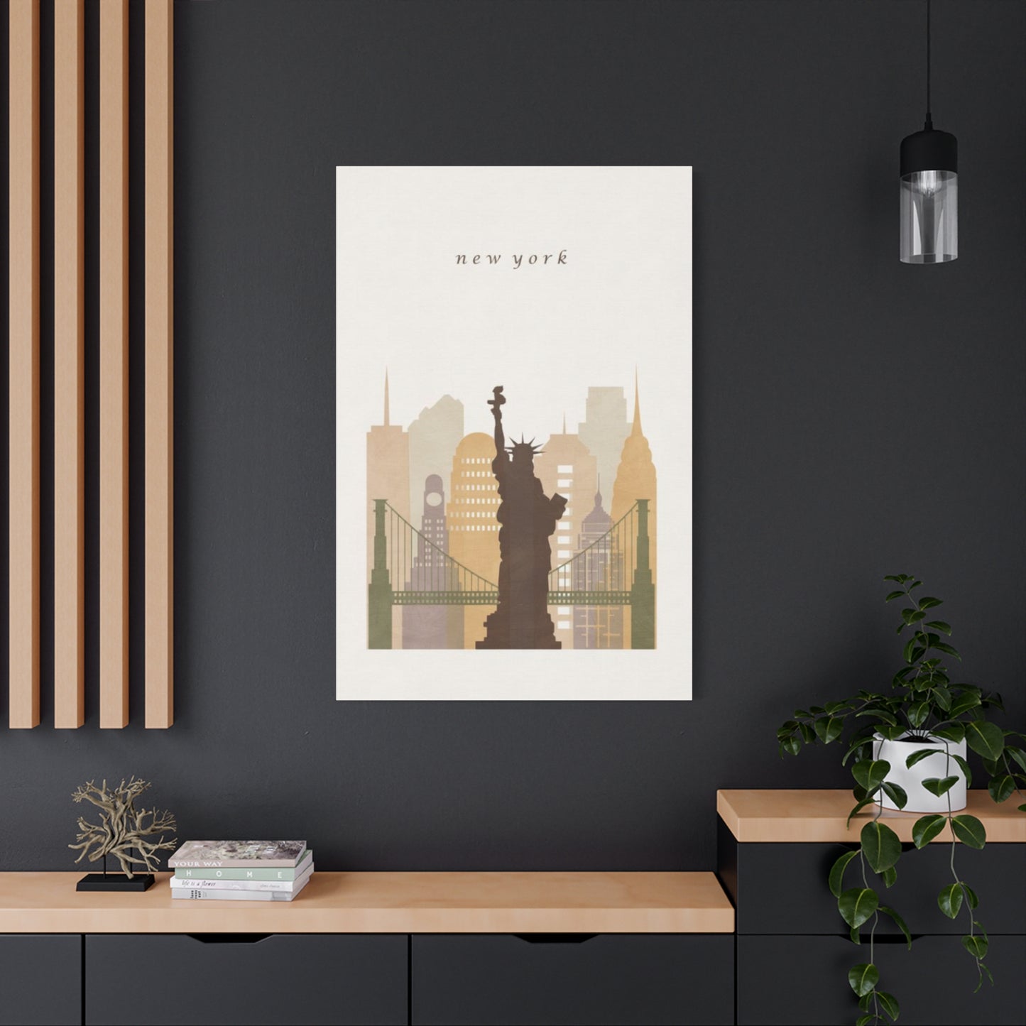 Statue Of Liberty Sepia Poster NYC Skyline Wall Art & Canvas Prints