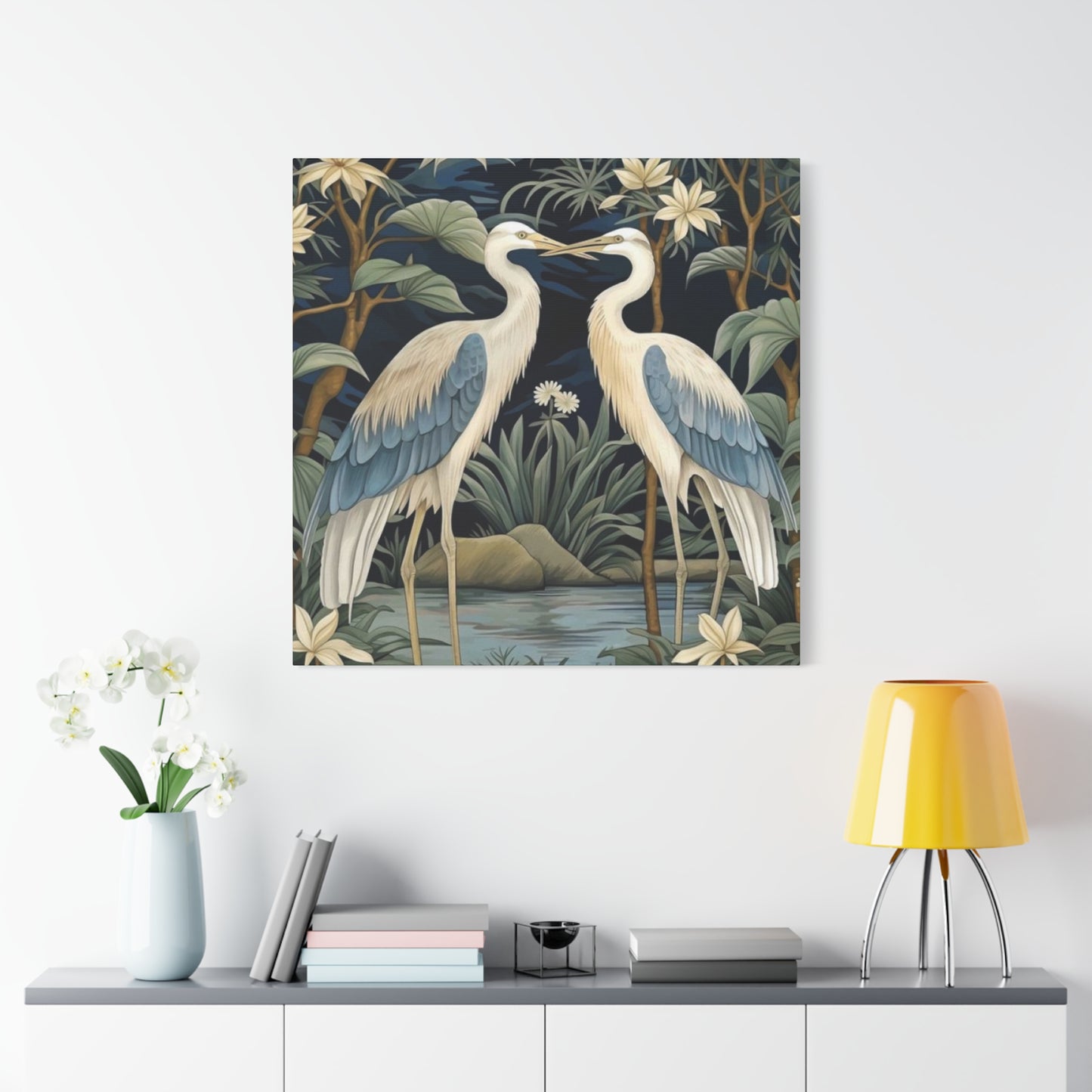 Two Beautiful Herons Wall Art & Canvas Prints