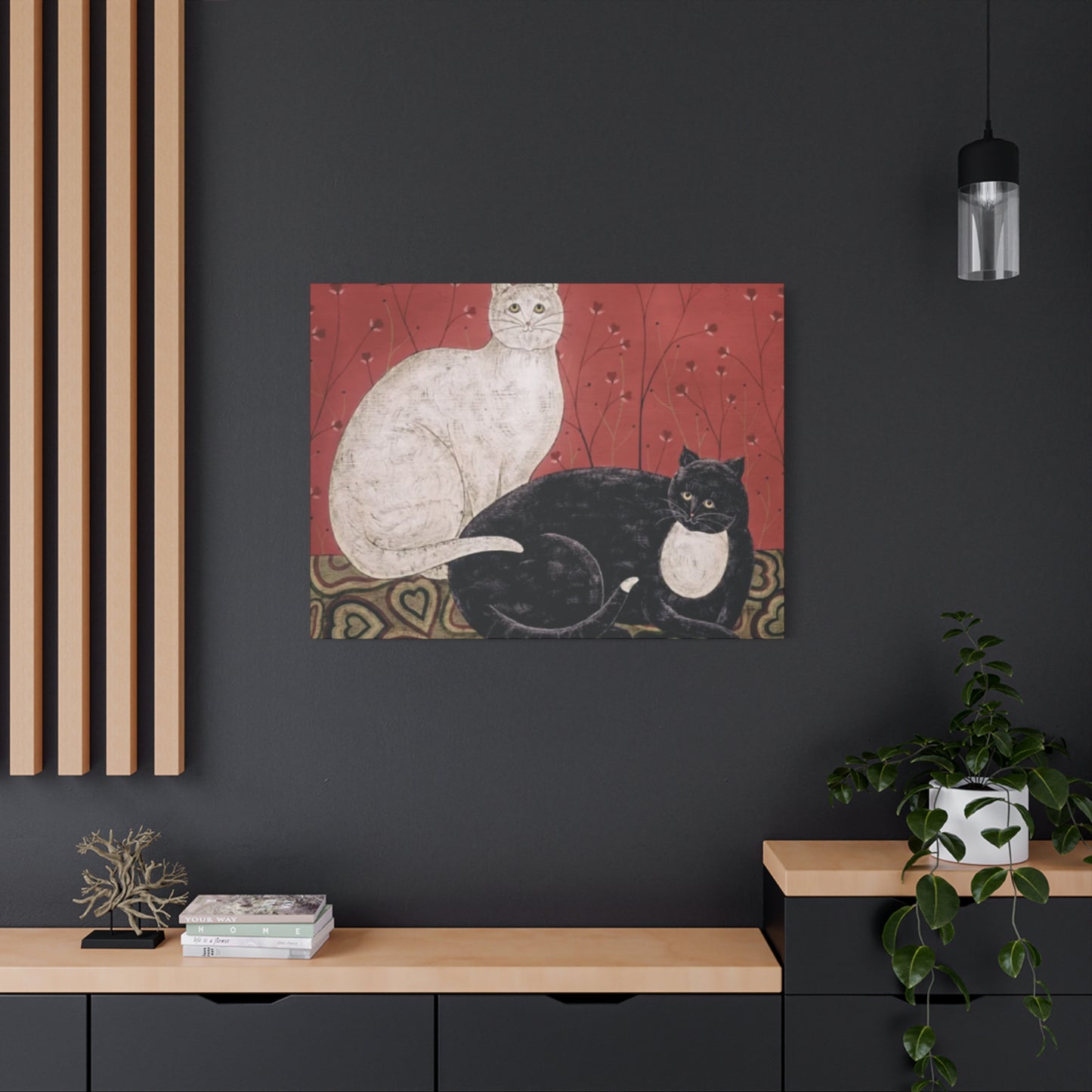 Black & White Cat Kimble Warren Wall Art & Canvas Prints