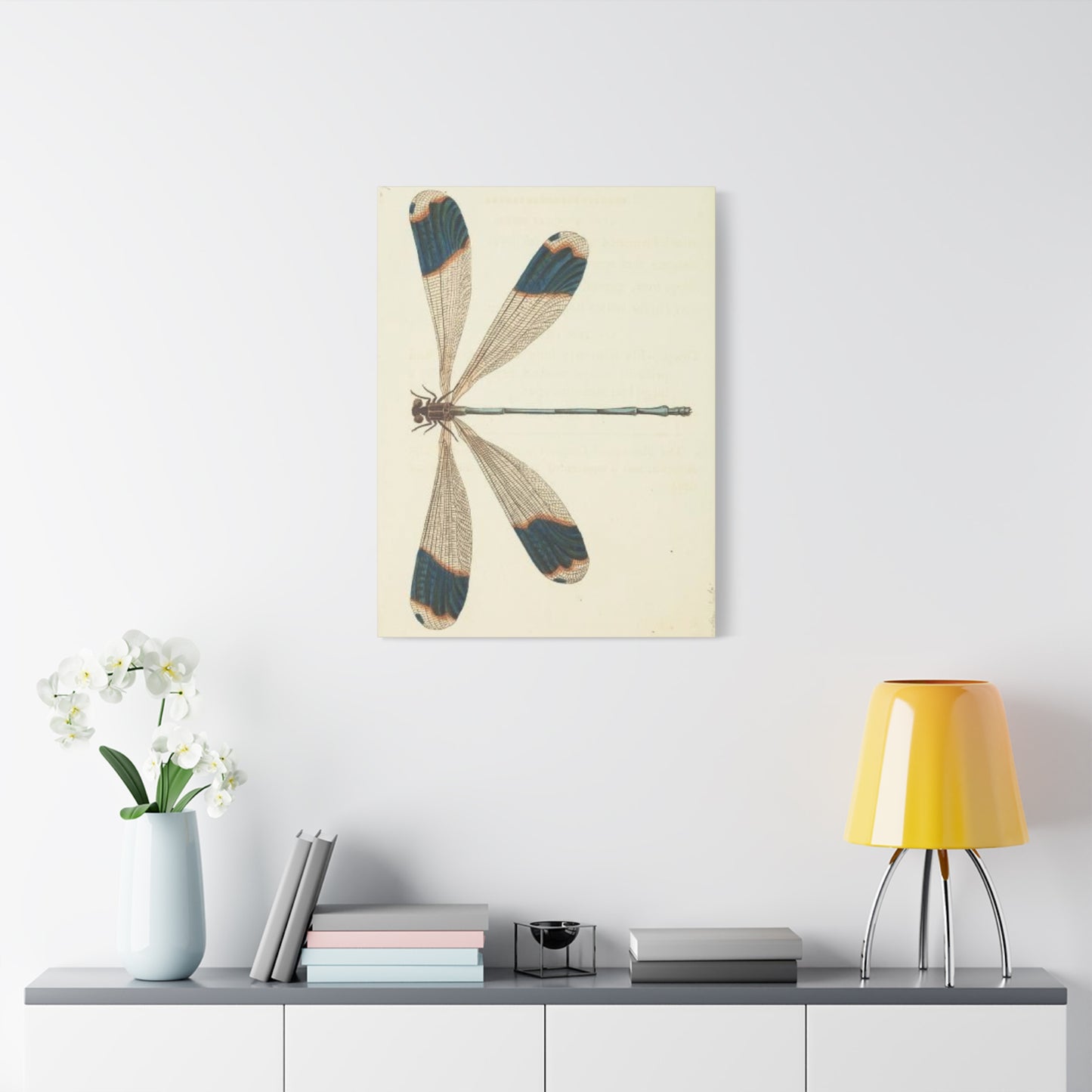 Earthy Blue Dragonfly Wall Art & Canvas Prints