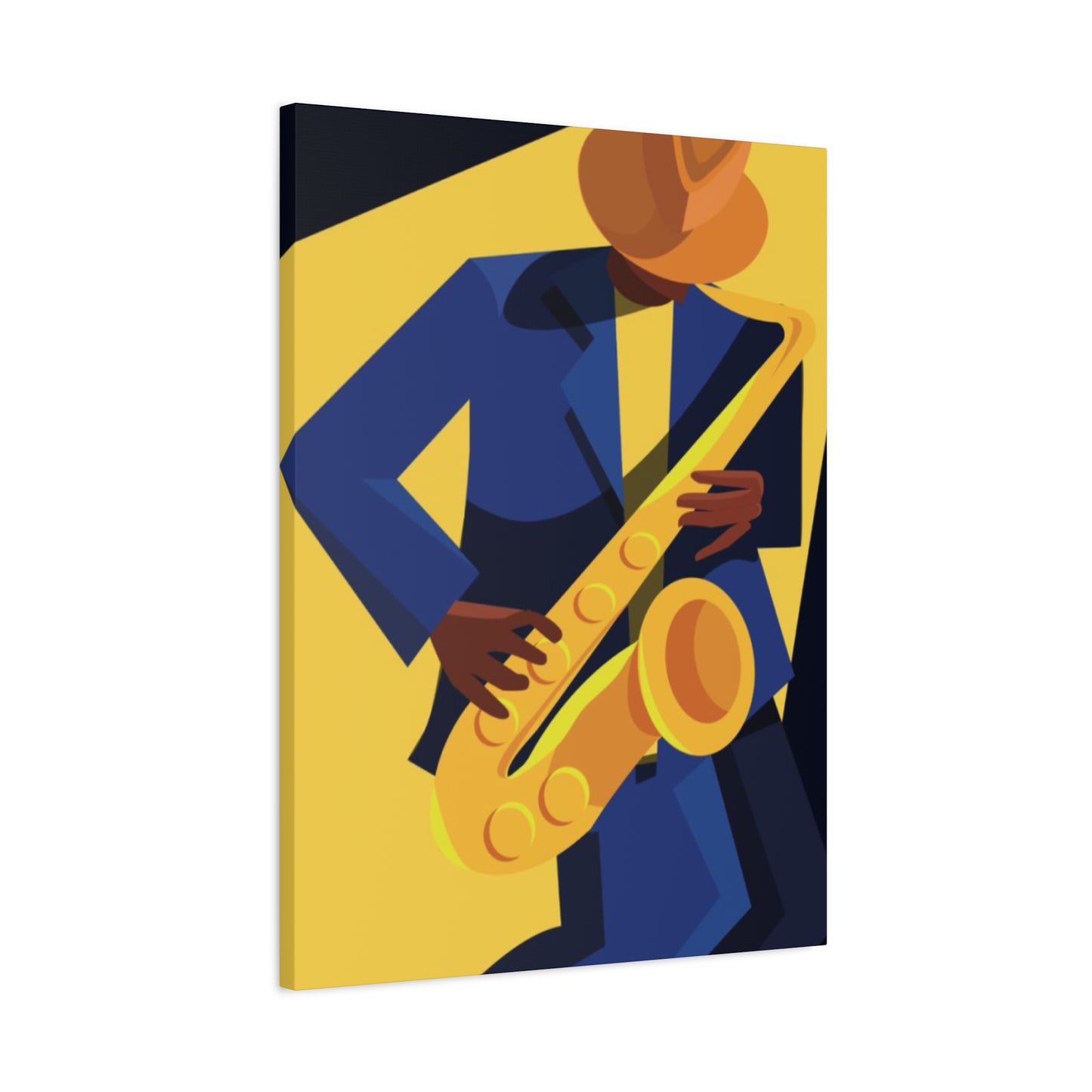 Artist With Saxophone Painting Jazz Wall Art & Canvas Prints