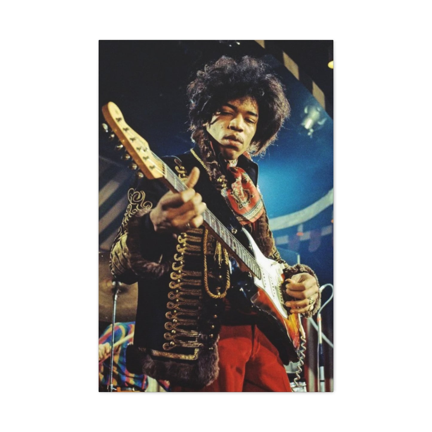 Jimi Hendrix Playing Guitar Poster Wall Art & Canvas Prints