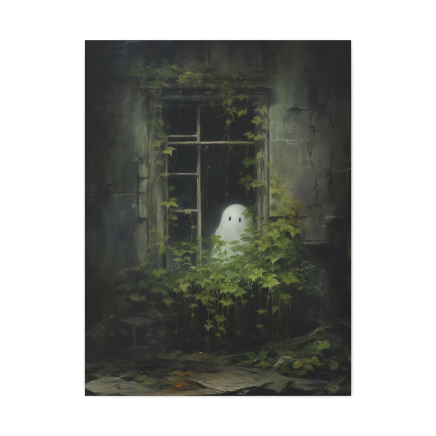 Halloween Window Painting Wall Art & Canvas Prints