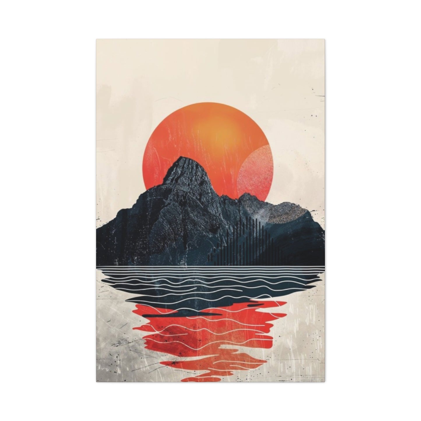 Sunset In Mountains Modernism Wall Art & Canvas Prints