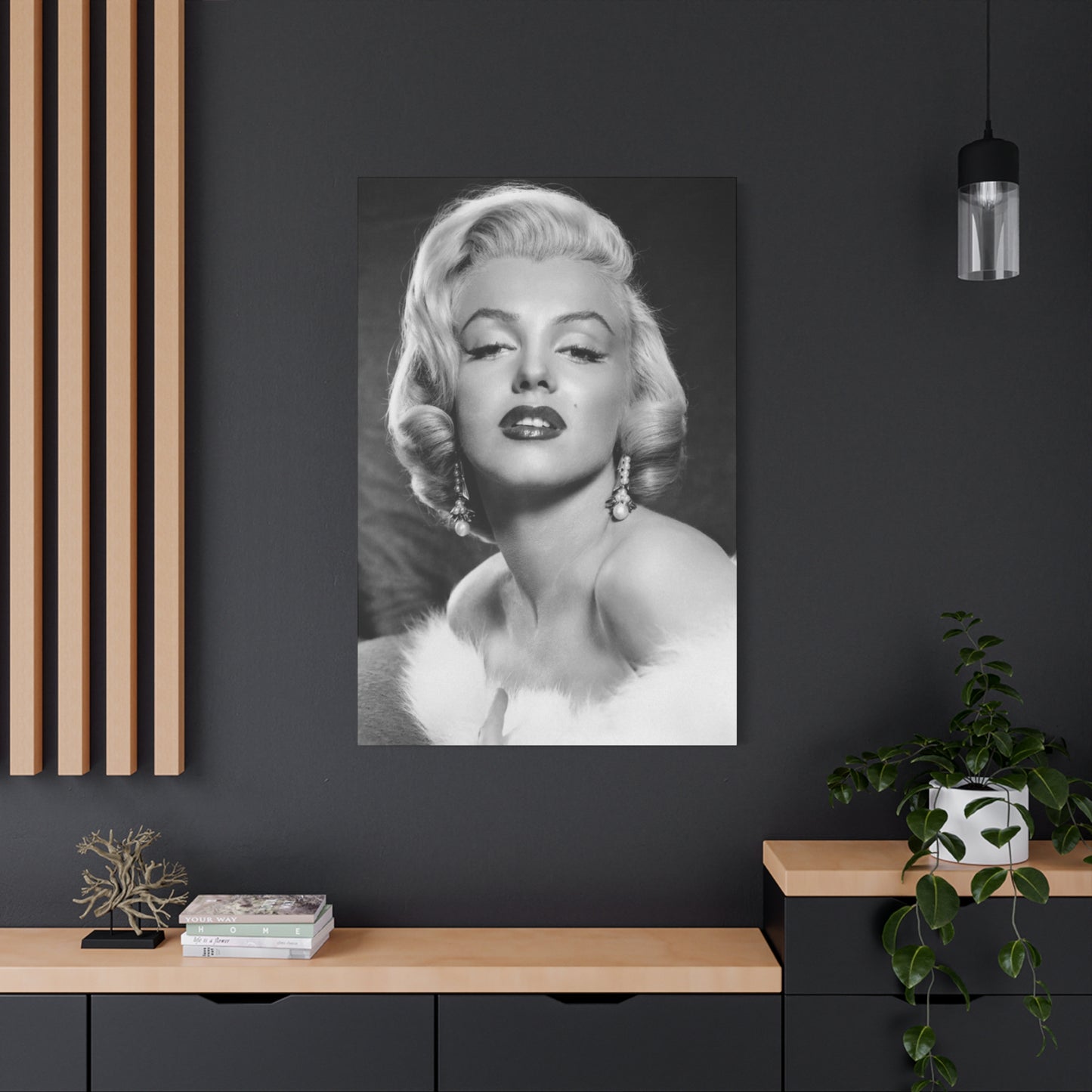 Grayscale Marilyn Monroe Beautiful Poster Wall Art & Canvas Prints