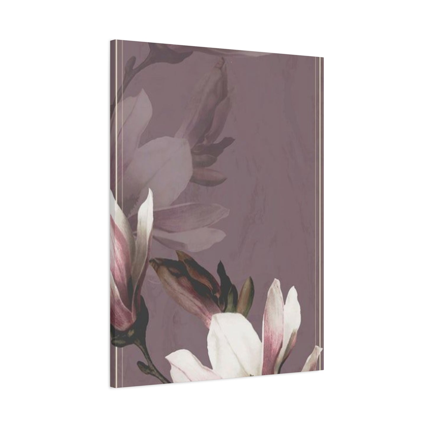 Purple Magnolia Flower with Painting Wall Art & Canvas Prints