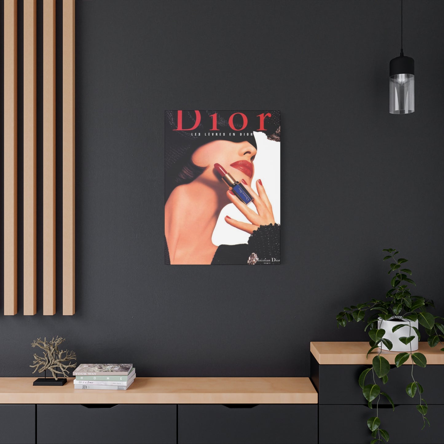 Dior Red Lips Painting Wall Art & Canvas Prints