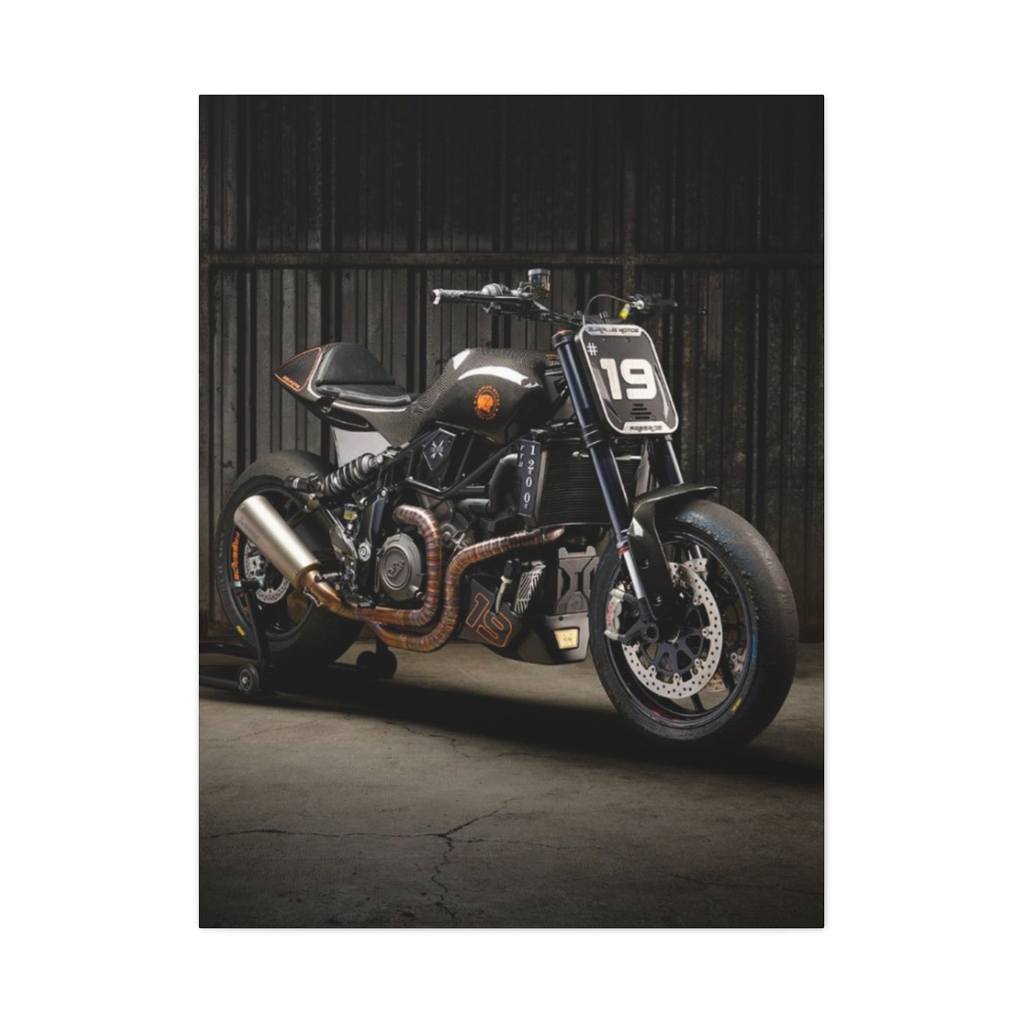 Black Classic Rider Motorcycle Wall Art & Canvas Prints