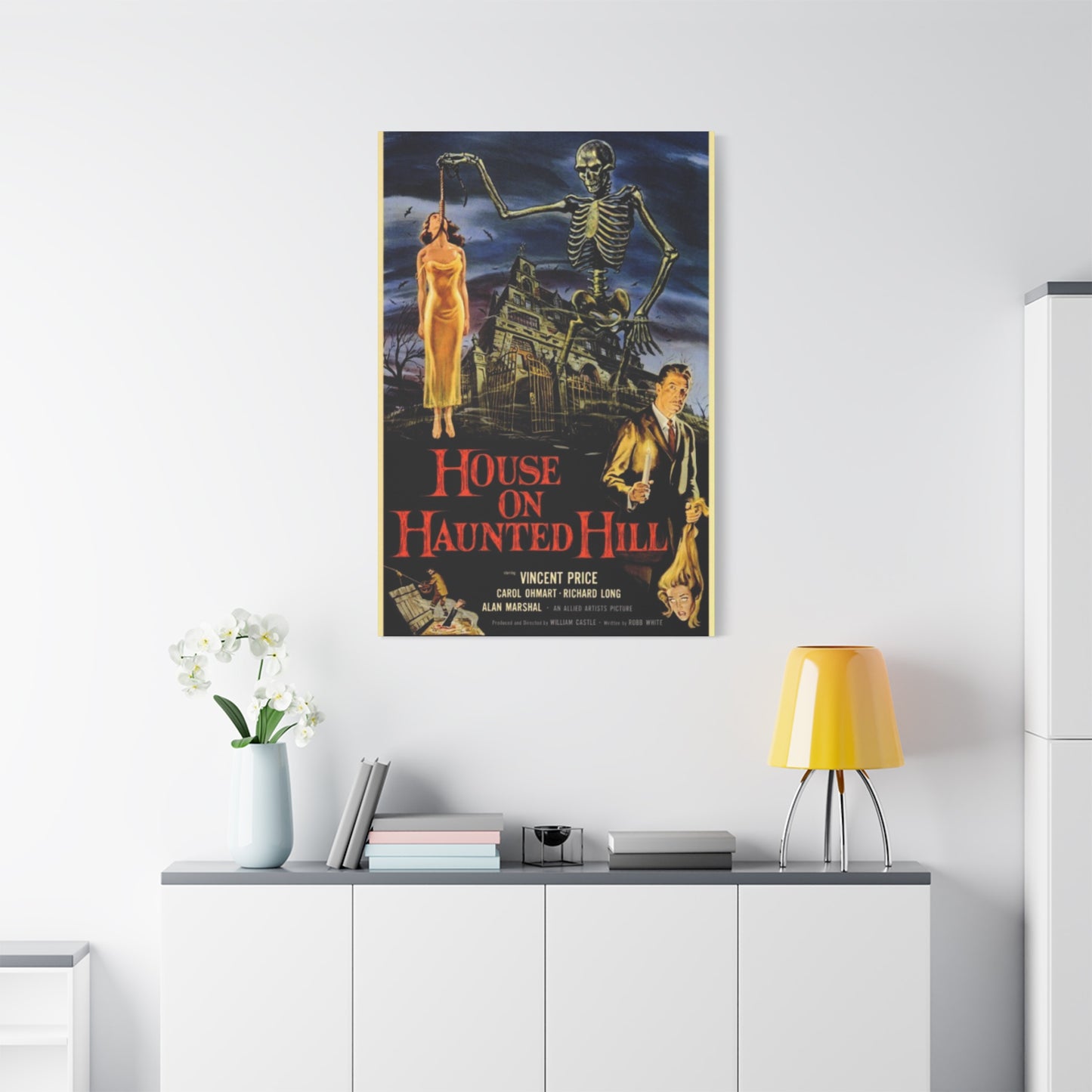 House Of Haunted Hills Horror Movie Poster Wall Art & Canvas Prints