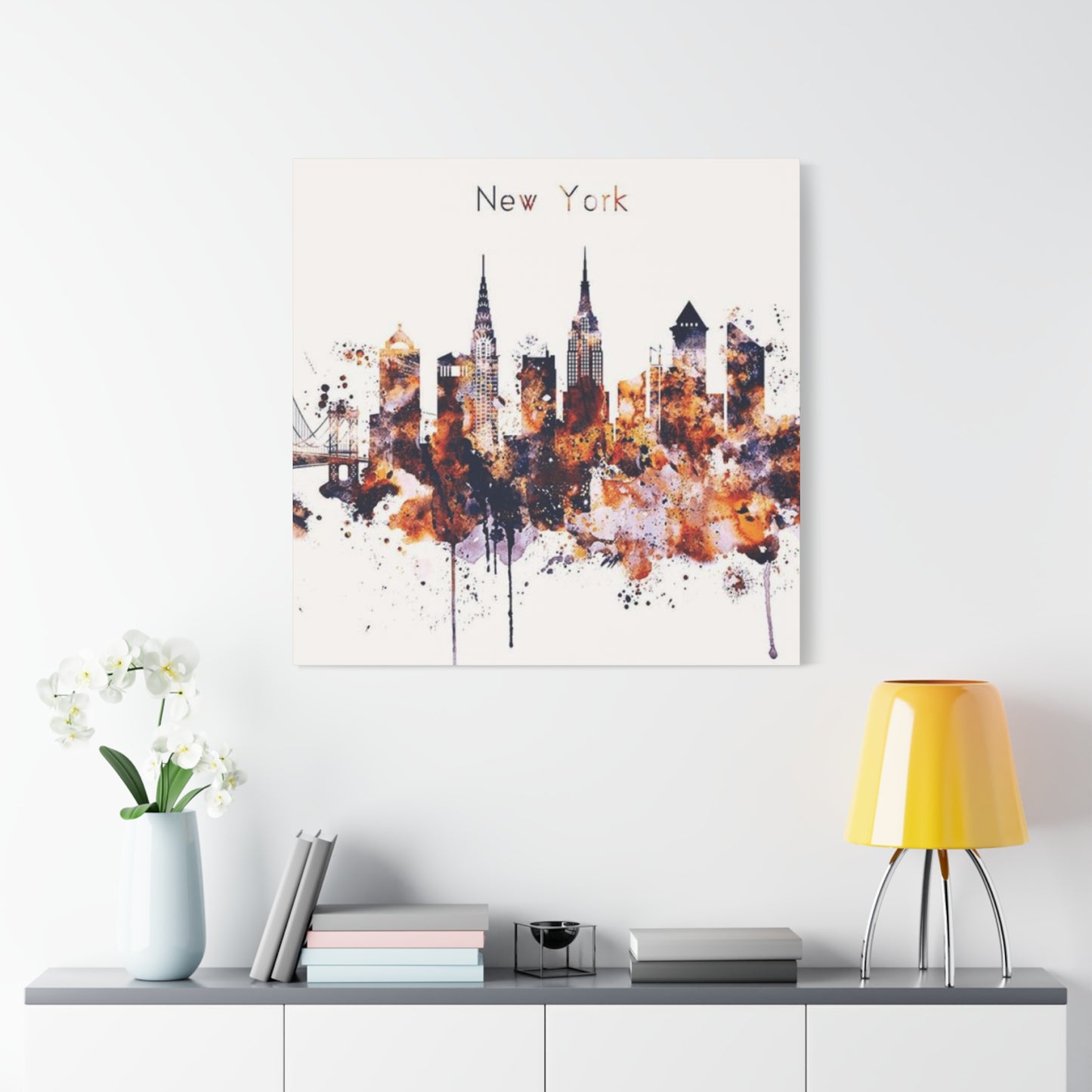 New York Skylines Drawing Wall Art & Canvas Prints