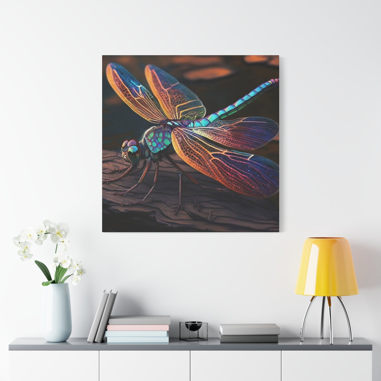 Colorful Dragonfly Candid Wall Art & Canvas Prints