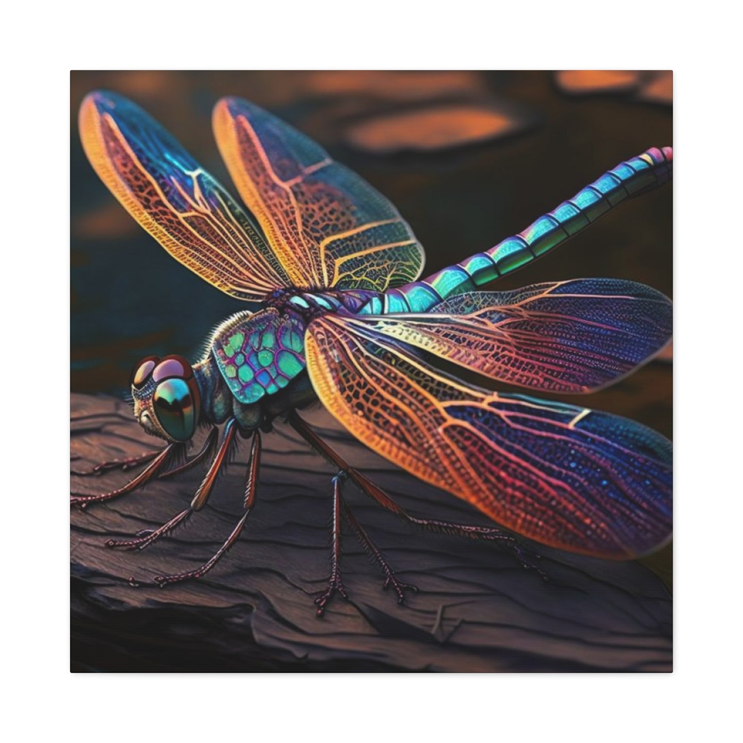 Colorful Dragonfly Candid Wall Art & Canvas Prints