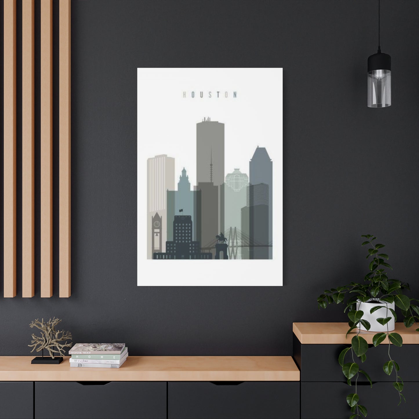 Houston Skyline Painting Wall Art & Canvas Prints