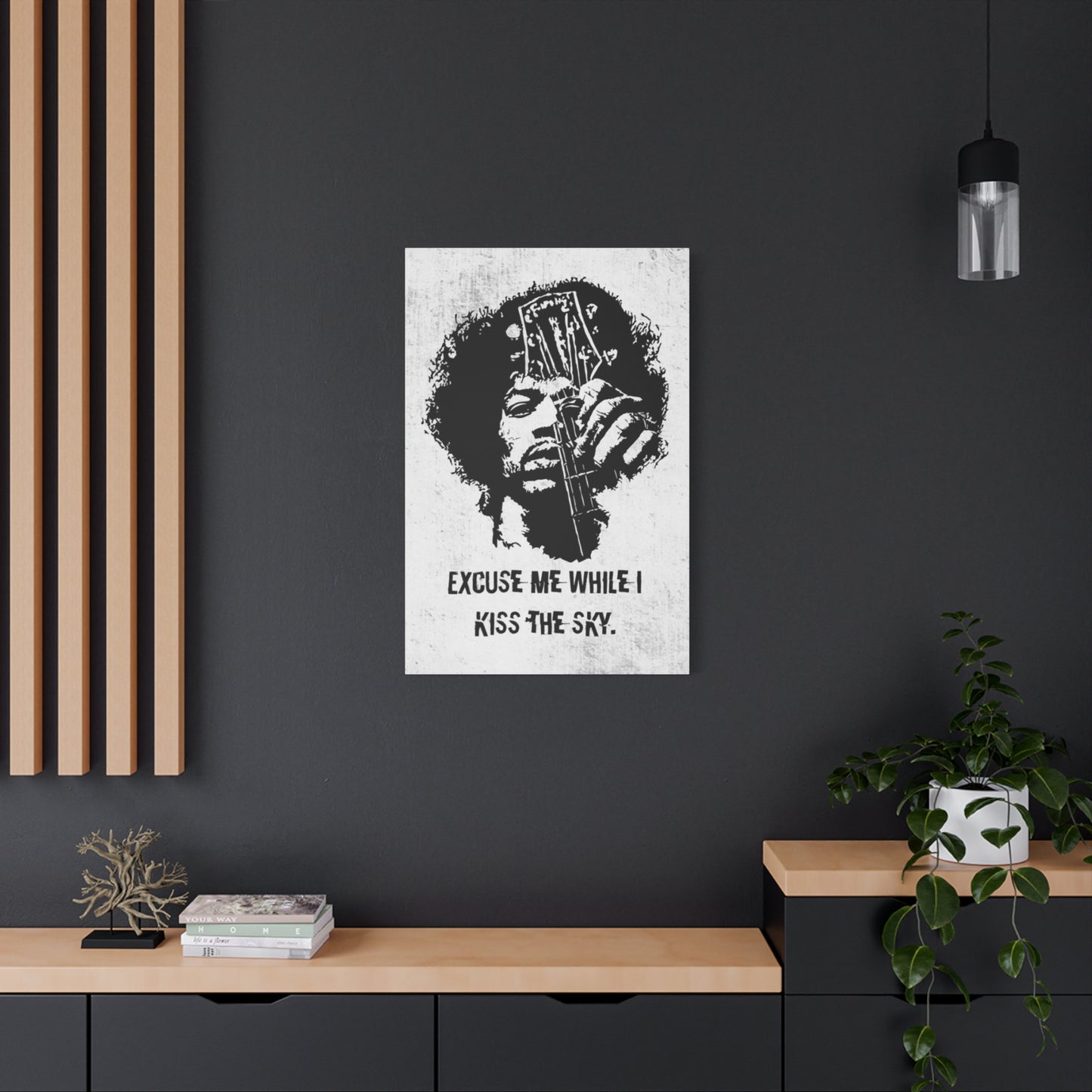 Monochrome Jimi Hendrix Poster Wall Art & Canvas Prints