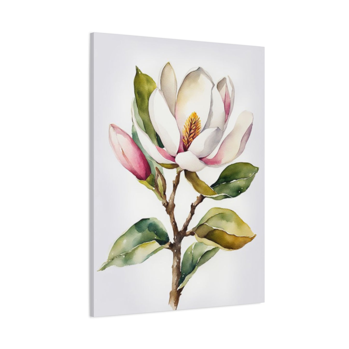 Magnolia Flower StemPainting Wall Art & Canvas Prints