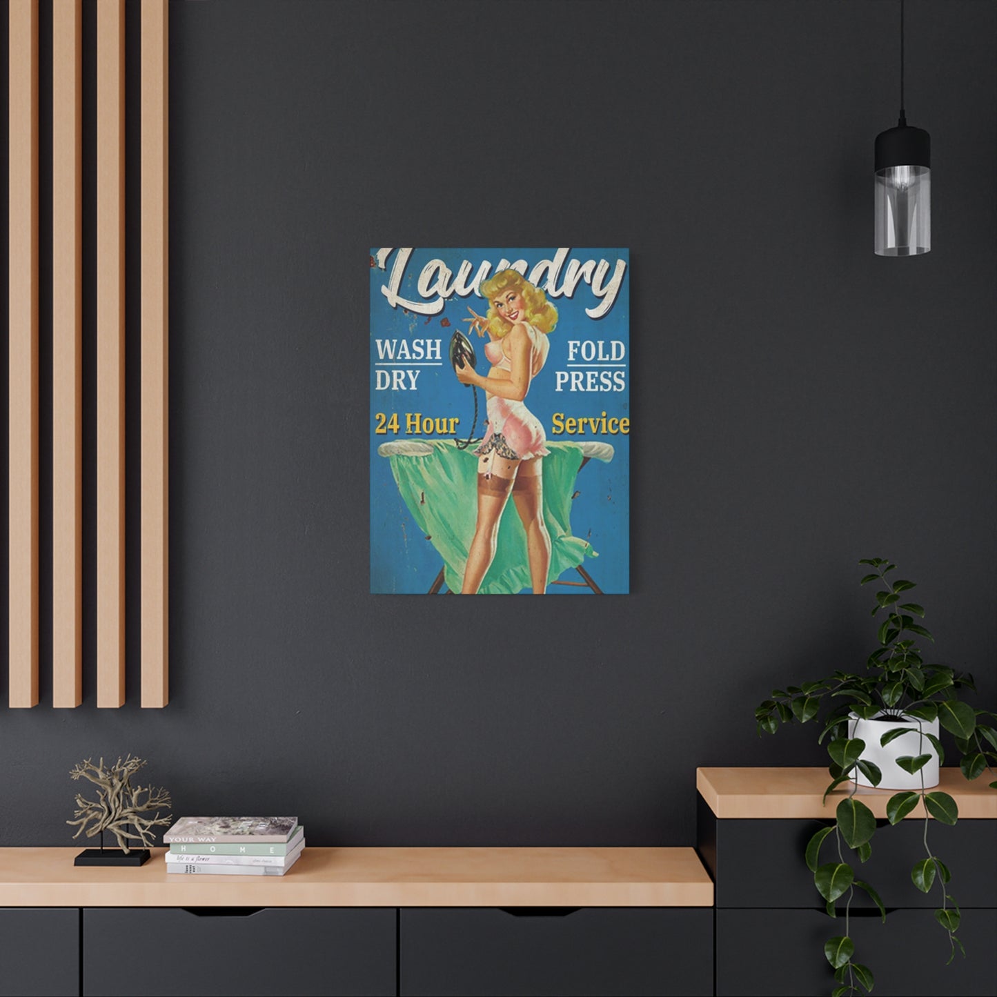 Advertisement Poster Laundry Wall Art & Canvas Prints