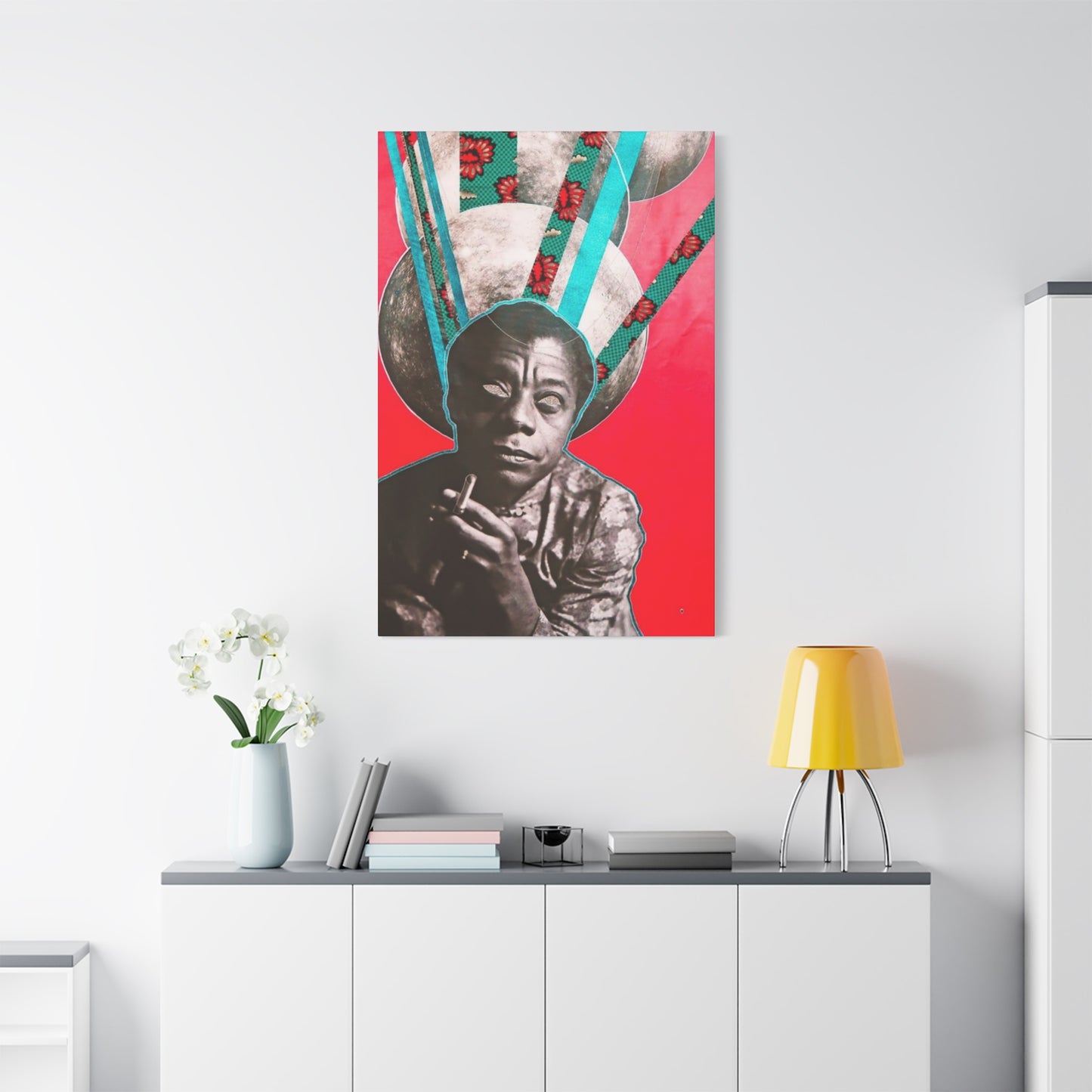 High Man Painting Mixed Media Wall Art & Canvas Prints