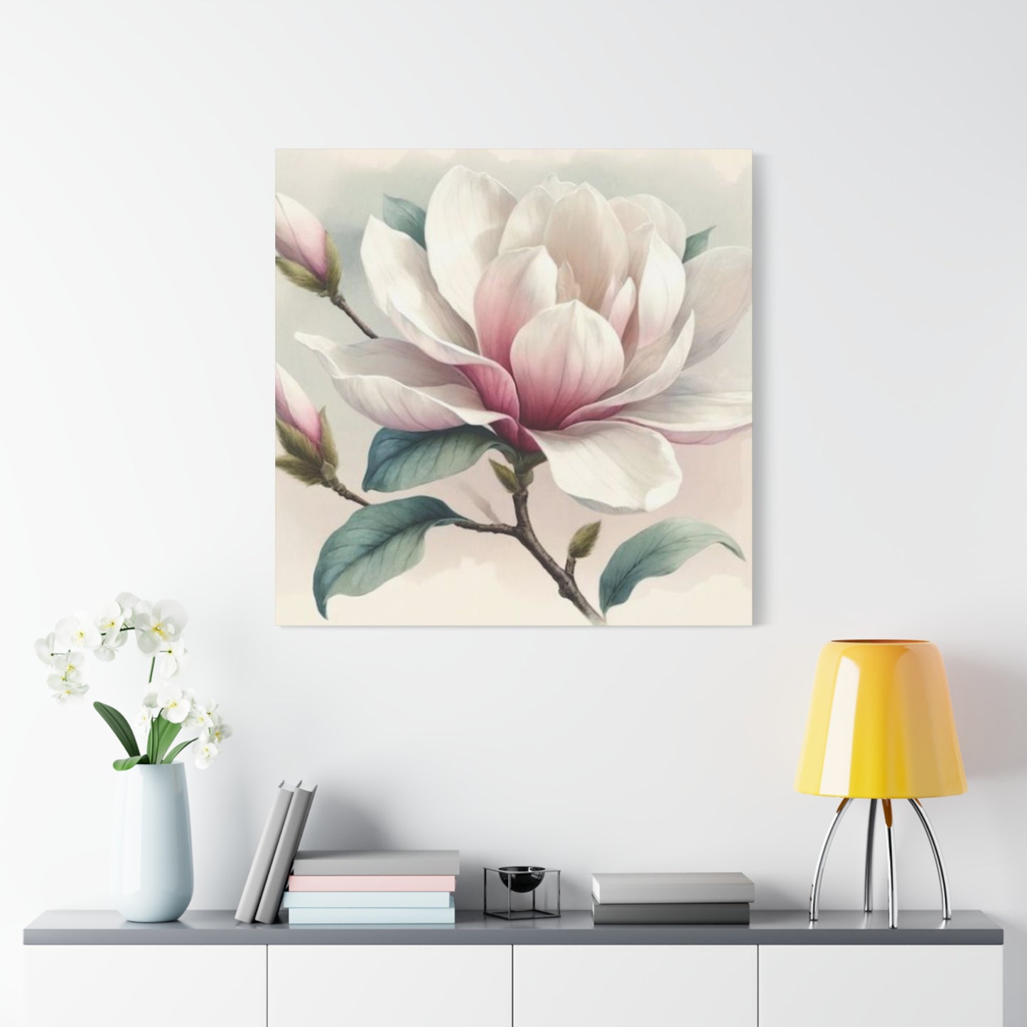 Pink Magnolia Flower Wall Art & Canvas Prints