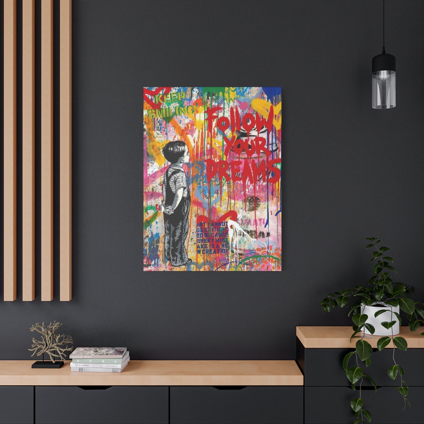 Child In Painting Abstract Mixed Media Wall Art & Canvas Prints