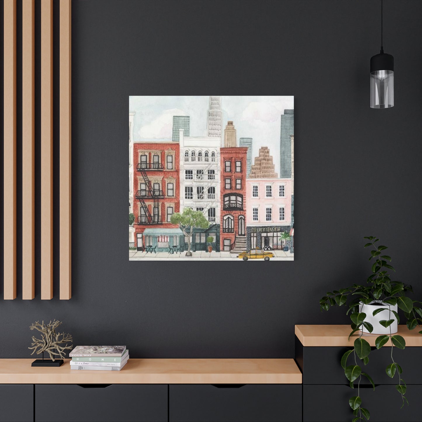 New York Buildings Drawing NYC Skylines Wall Art & Canvas Prints