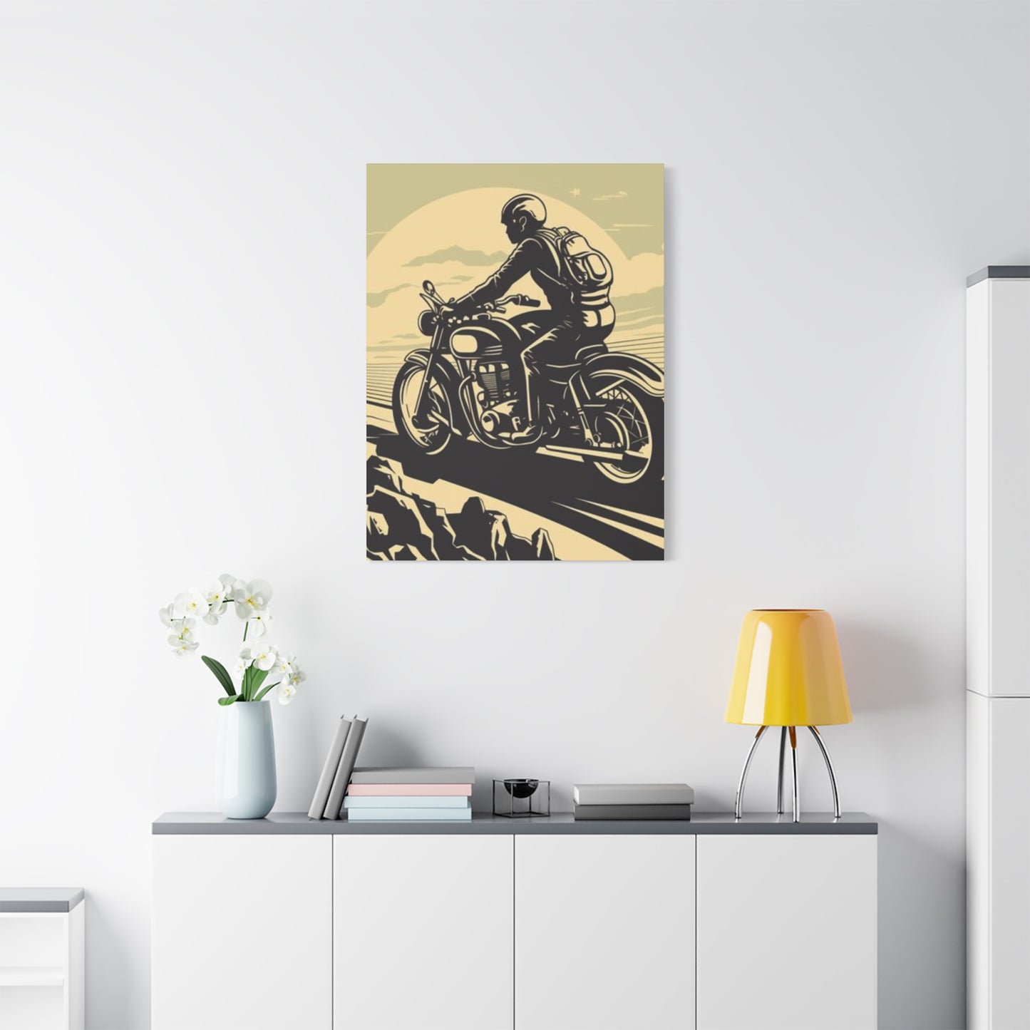 Bike Riding Poster Motorcycle Wall Art & Canvas Prints