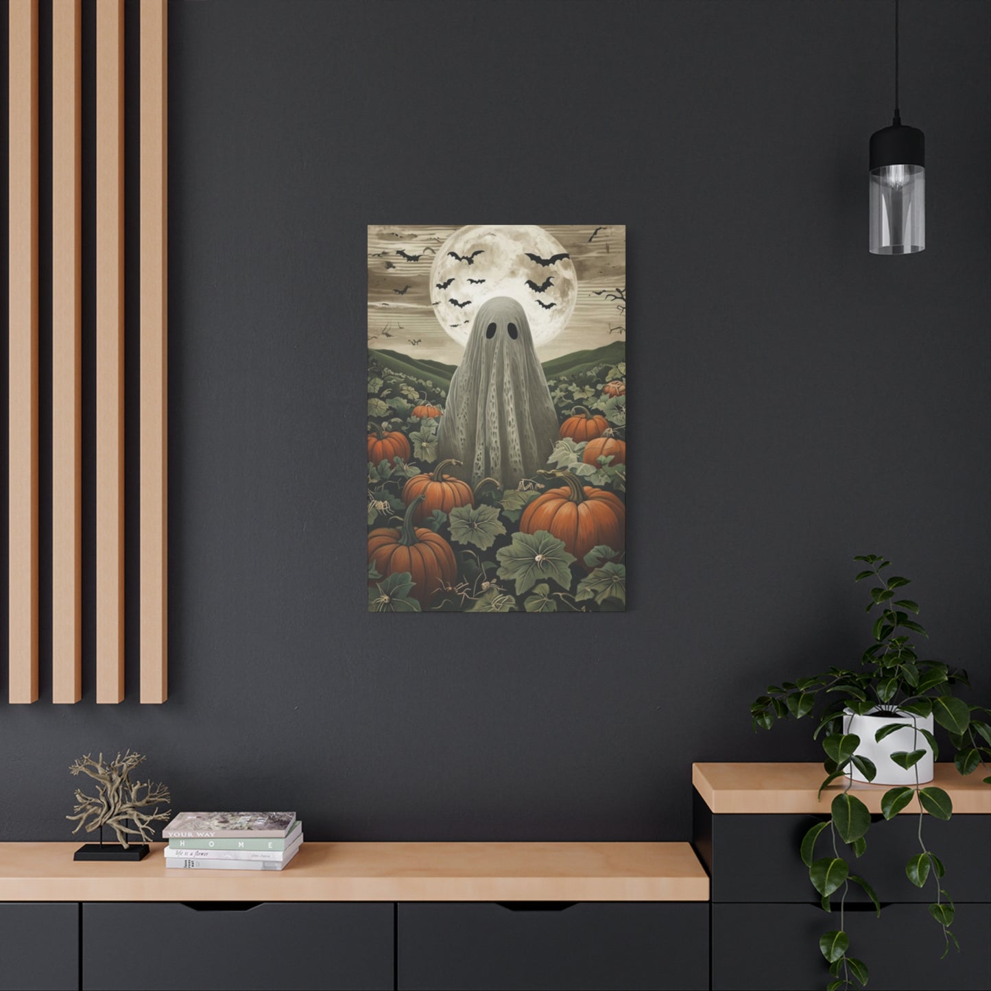 Full Moon Scarecrow Painting Wall Art & Canvas Prints