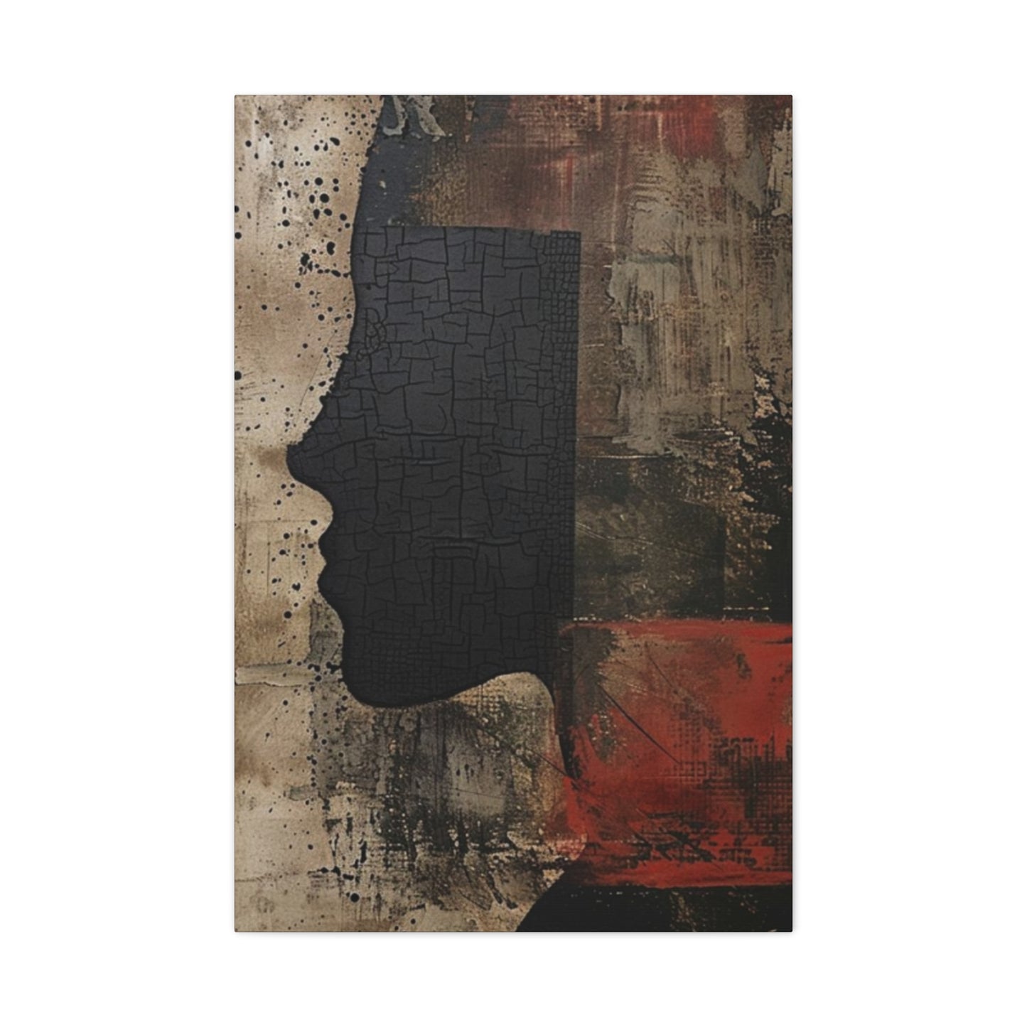 Face Silhouette Modernism Wall Art & Canvas Prints