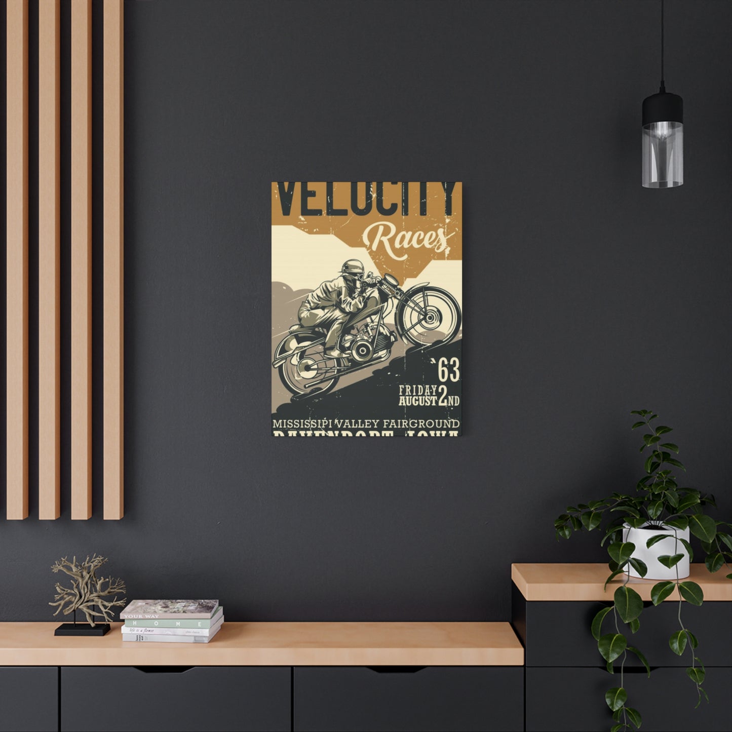 Velocity Races Motorcycle Wall Art & Canvas Prints