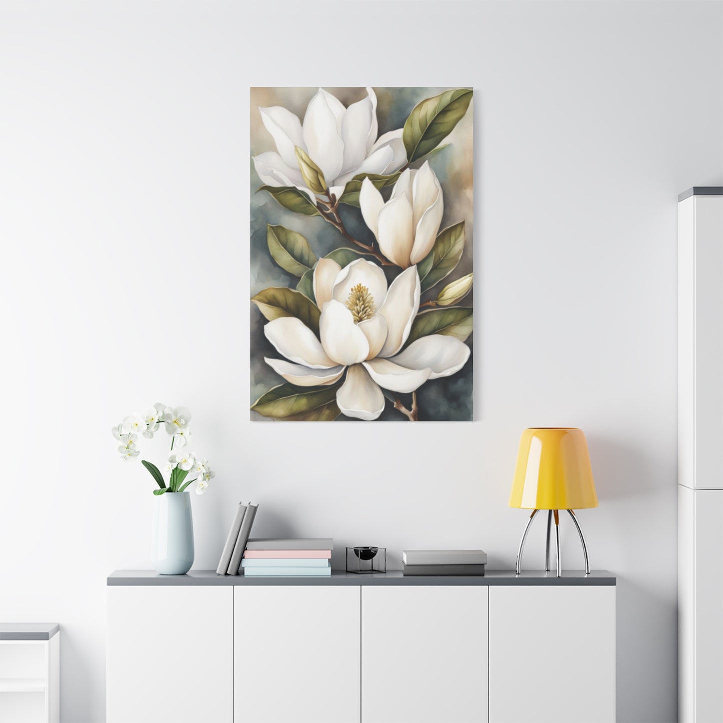 White Magnolia Flower Plant Wall Art & Canvas Prints