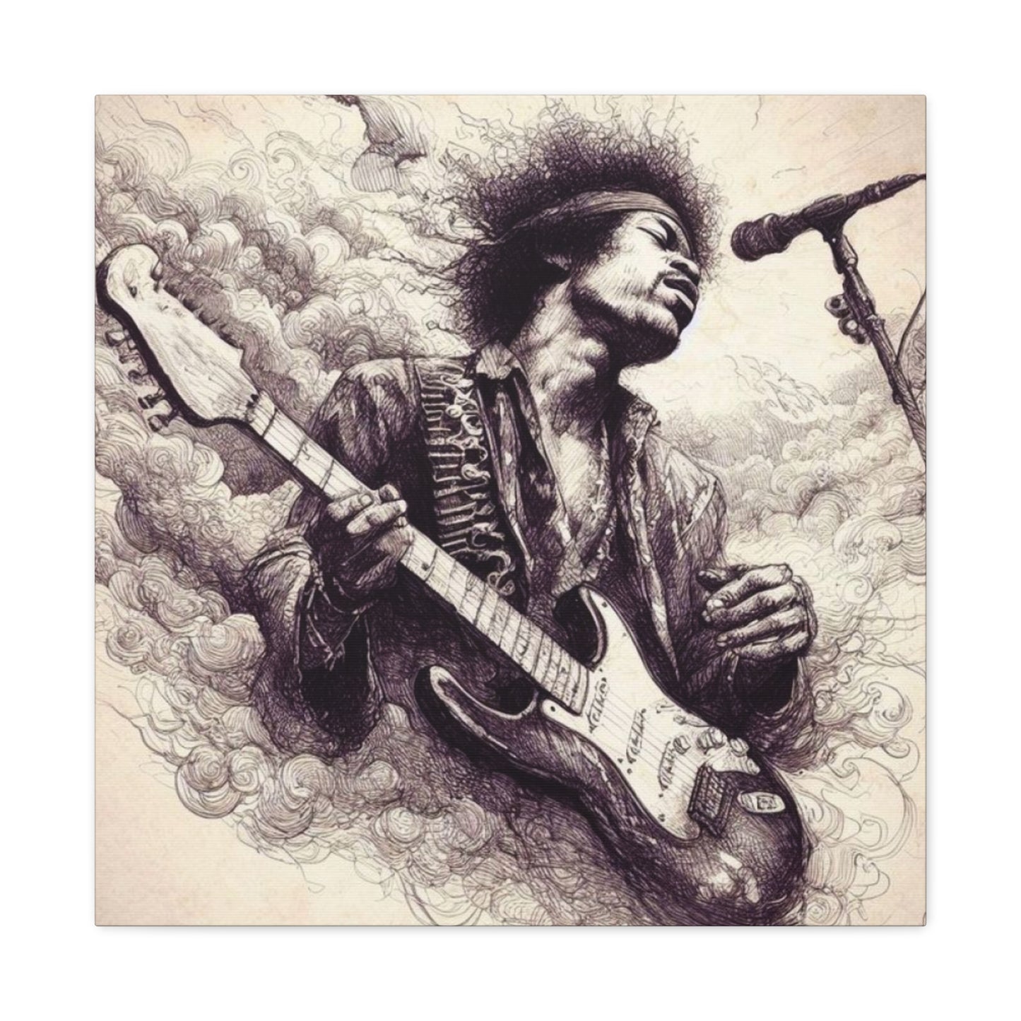 Jimi Hendrix Guitar Poster Wall Art & Canvas Prints