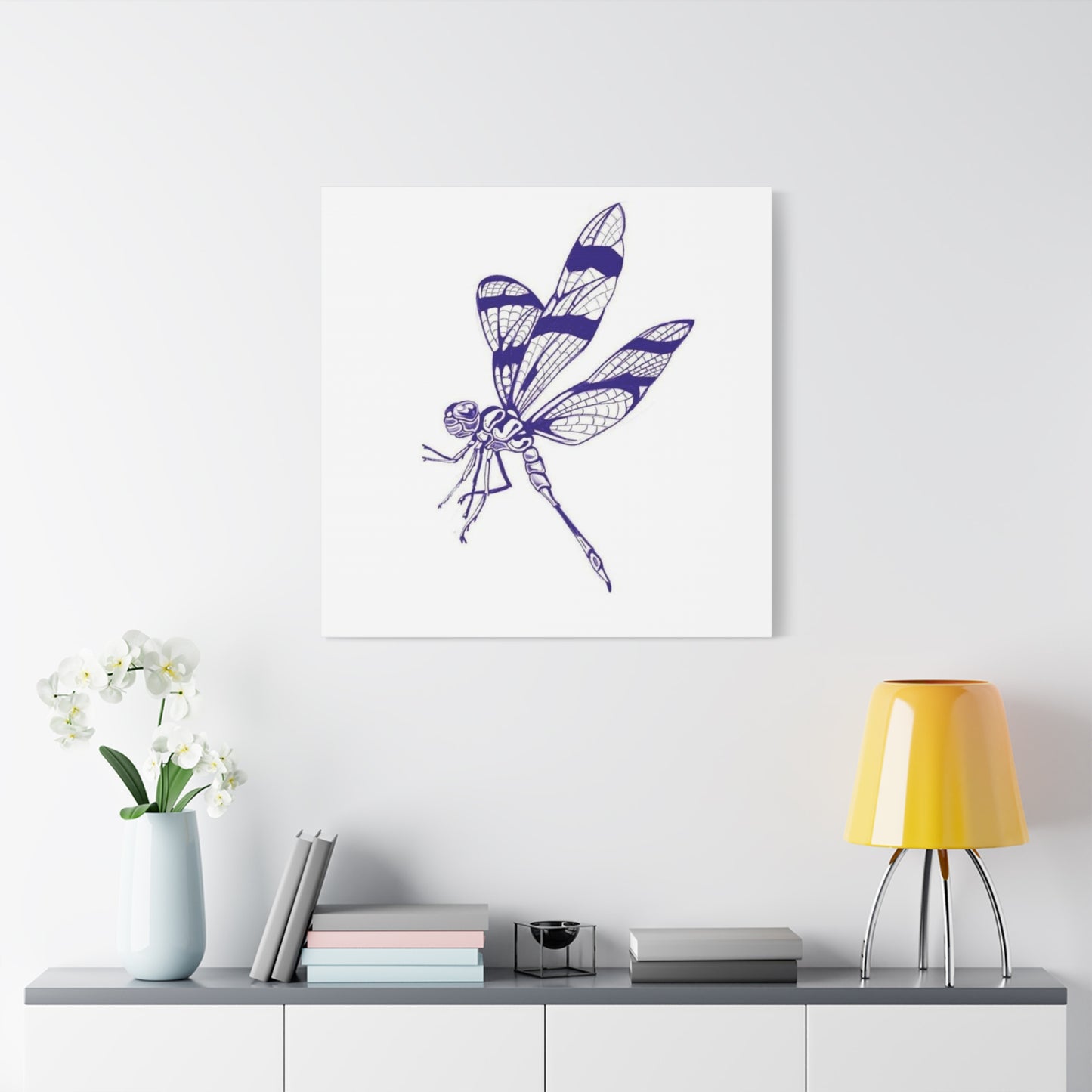 Blue Design Dragonfly Wall Art & Canvas Prints