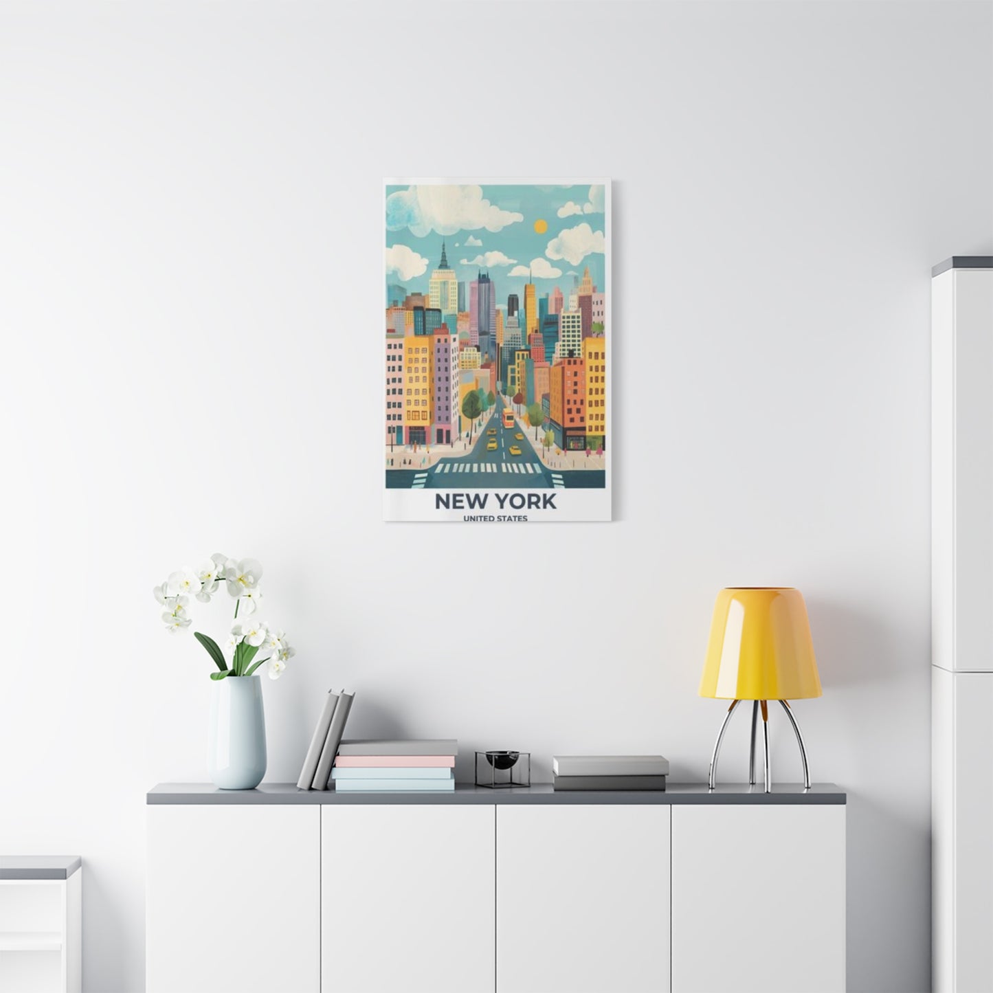 Painting Of New York Streets NYC Skyline Wall Art & Canvas Prints