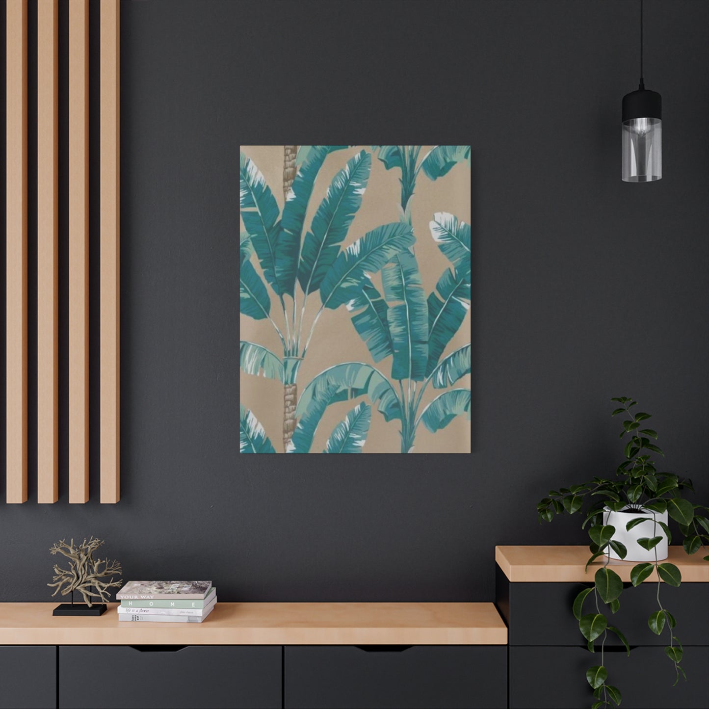 Negative Image Palm Tree Wall Art & Canvas Prints