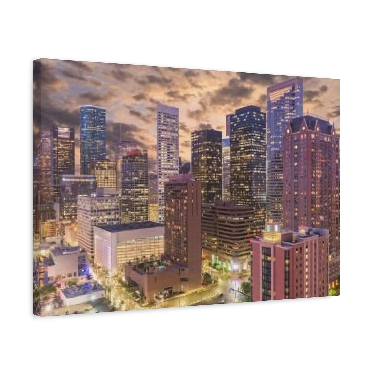 Beautiful Evening Houston Skylines Wall Art & Canvas Prints