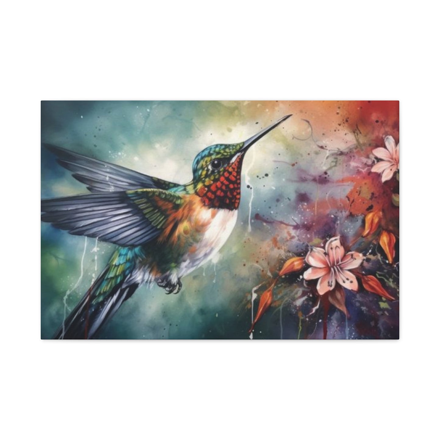 Beautiful Humming Bird Painting Wall Art & Canvas Prints