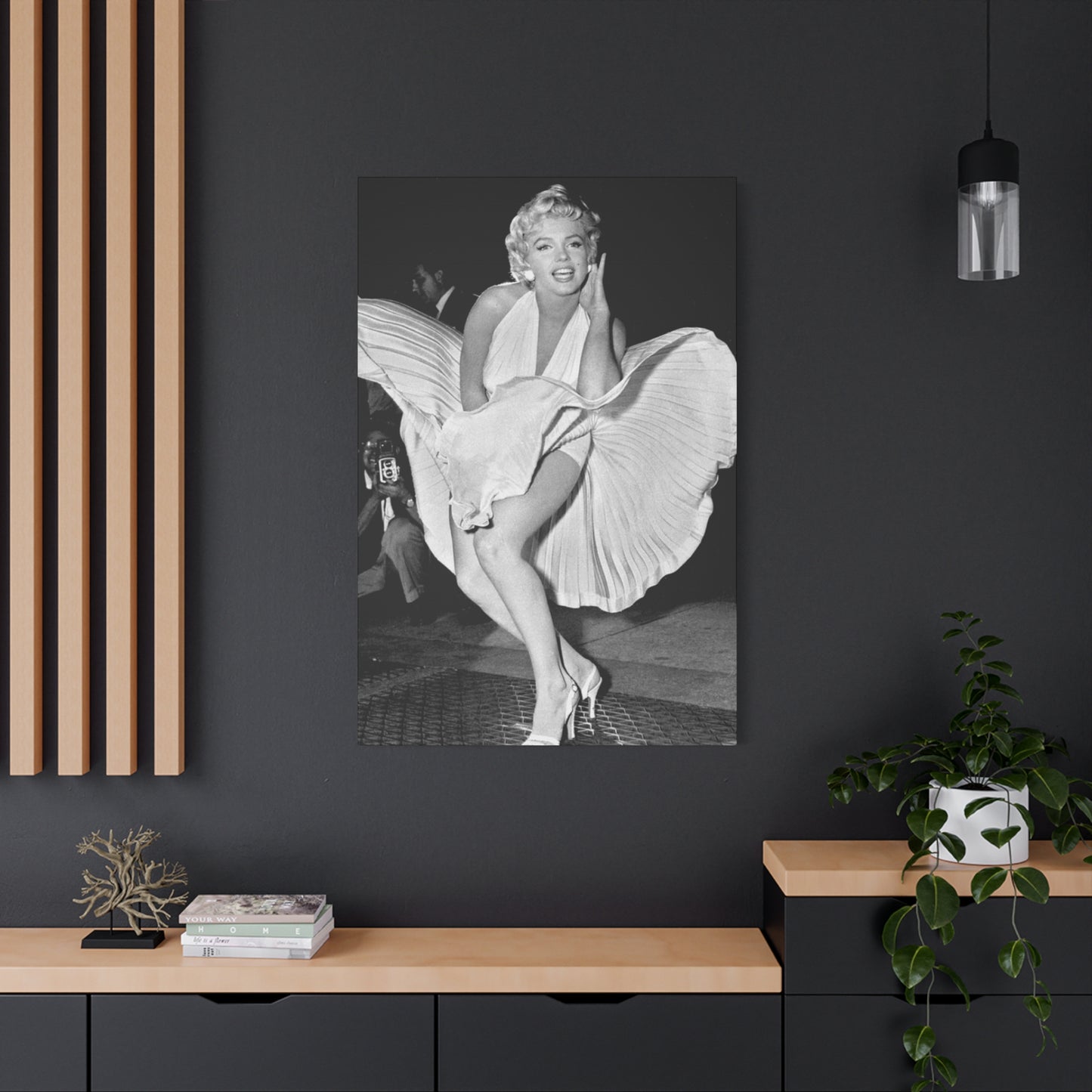 Greyscale Beautiful Marilyn Monroe Candid Photo Wall Art & Canvas Prints