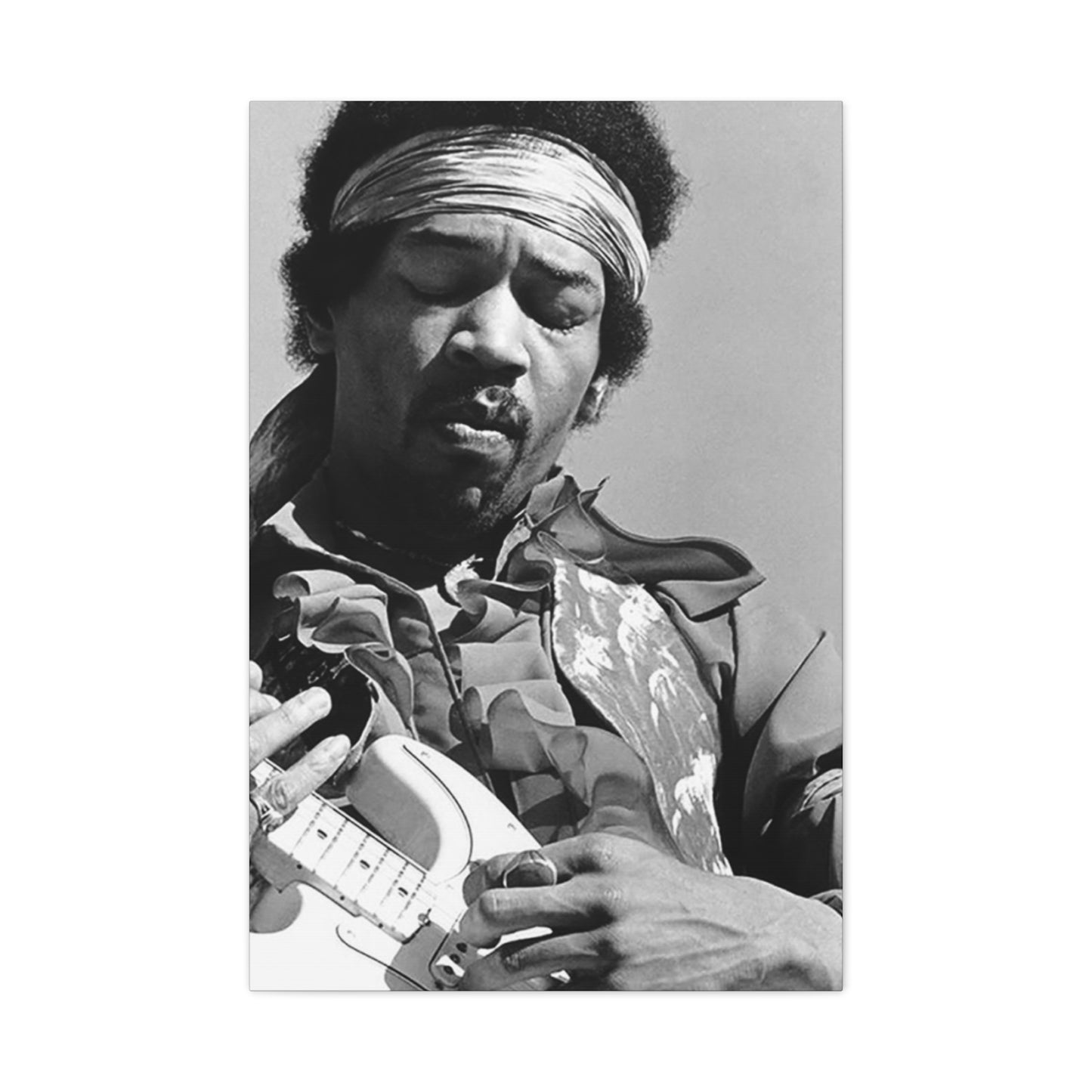 Black & White Jimi Hendrix Poster Wall Art & Canvas Prints