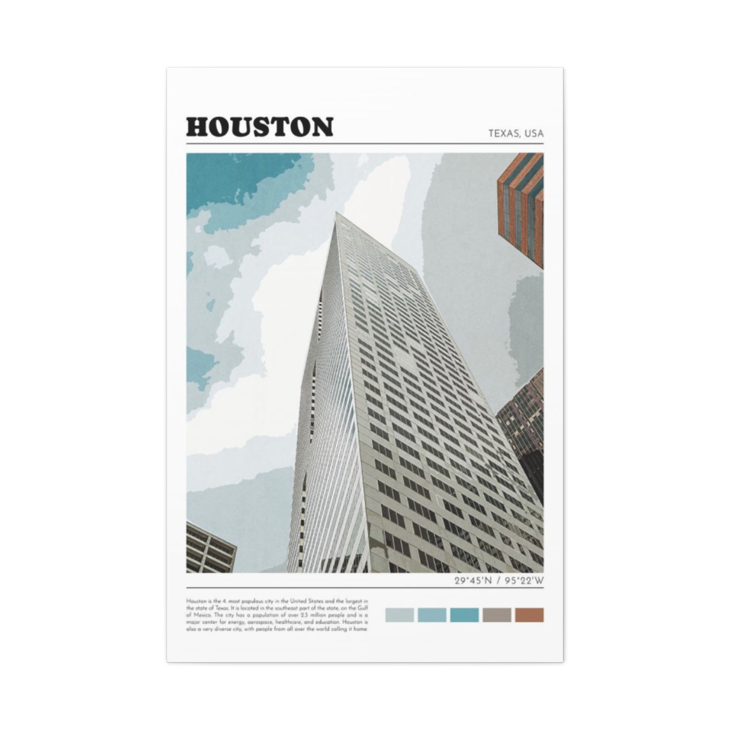 Building in Houston Skylines Wall Art & Canvas Prints